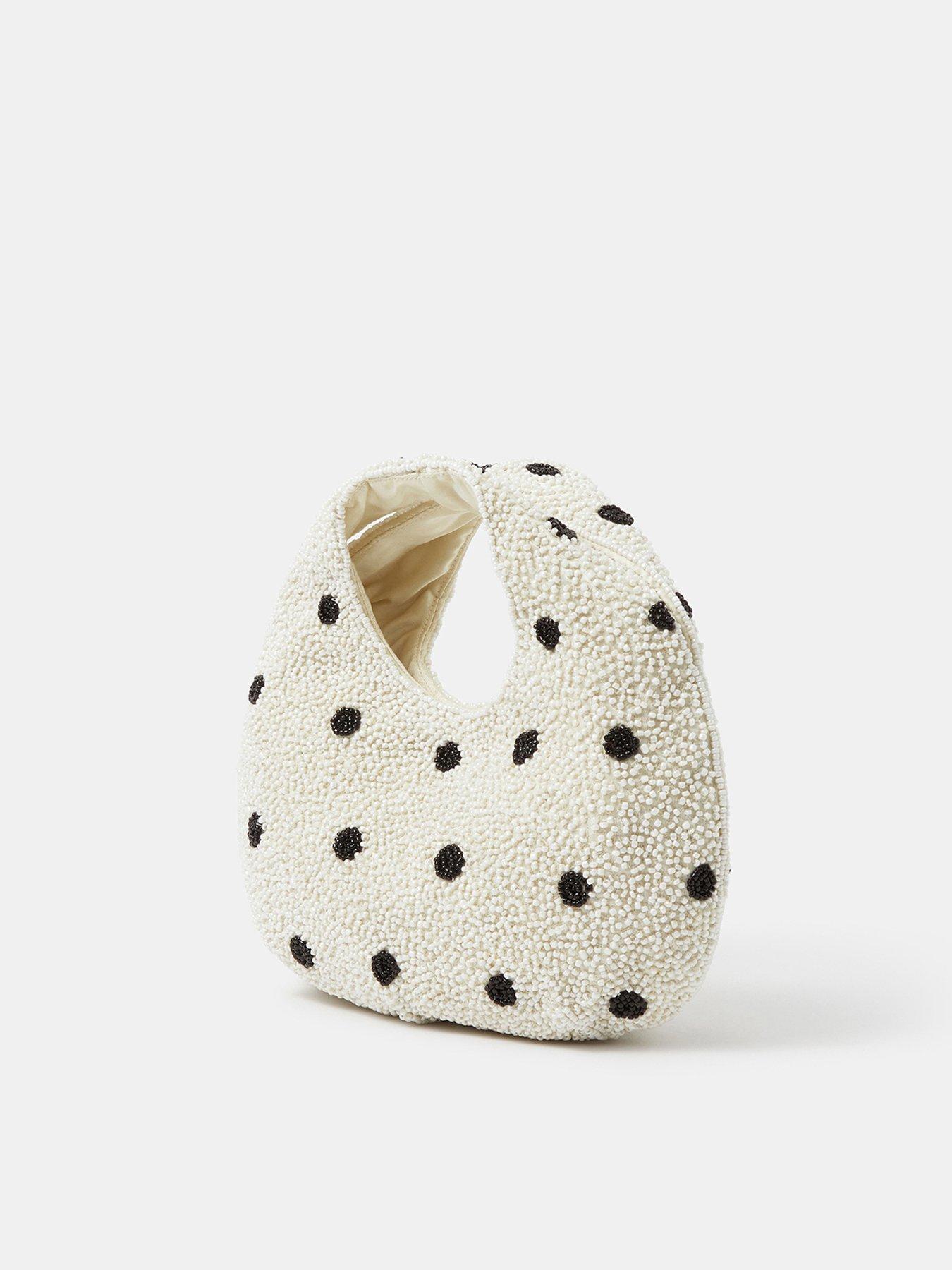 Image 3 of 5 of Accessorize Polka Dot Beaded Handheld Bag