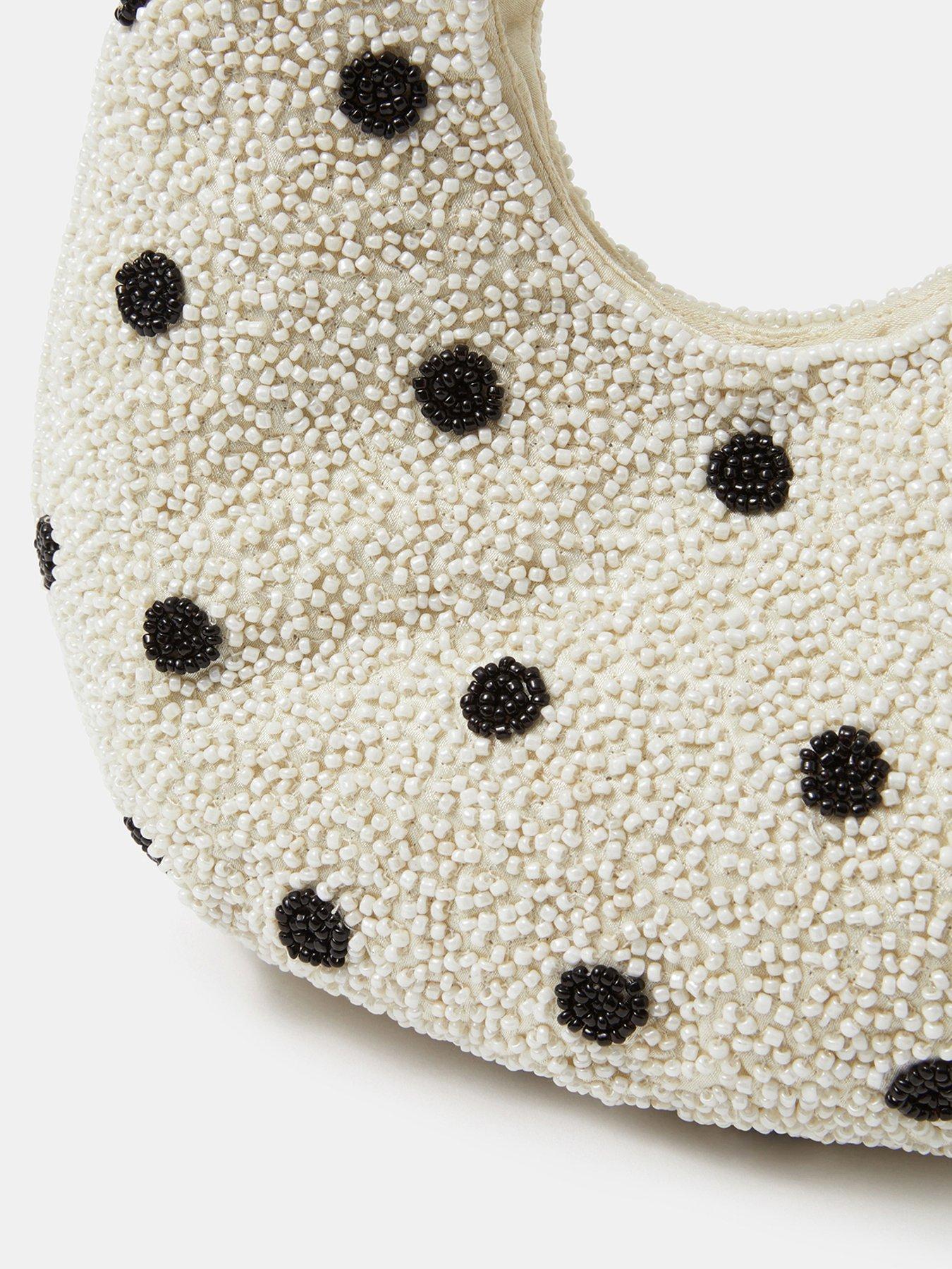 Image 4 of 5 of Accessorize Polka Dot Beaded Handheld Bag