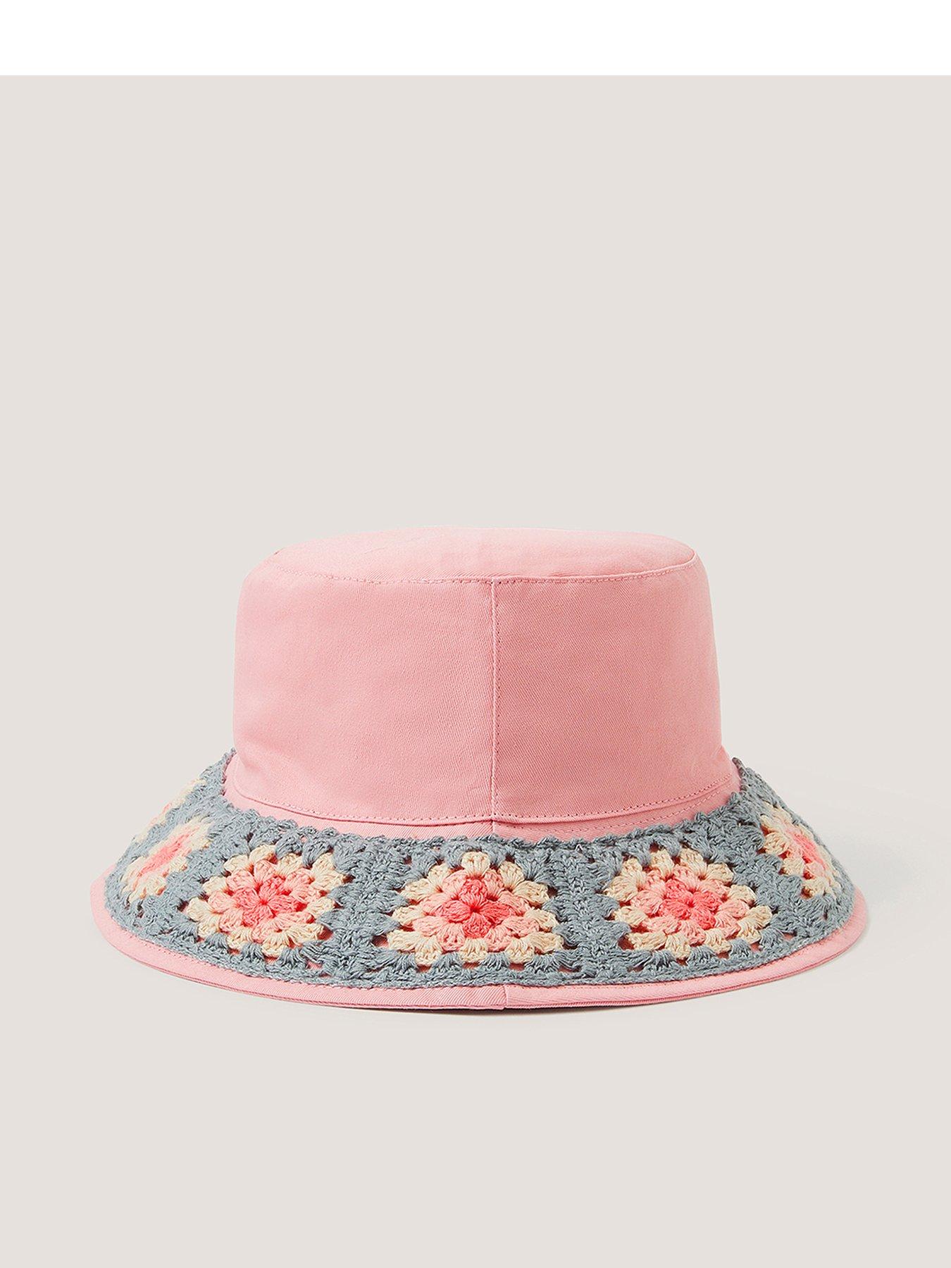 Image 1 of 2 of Monsoon Girls Pastel Crochet Bucket Hat - Multi