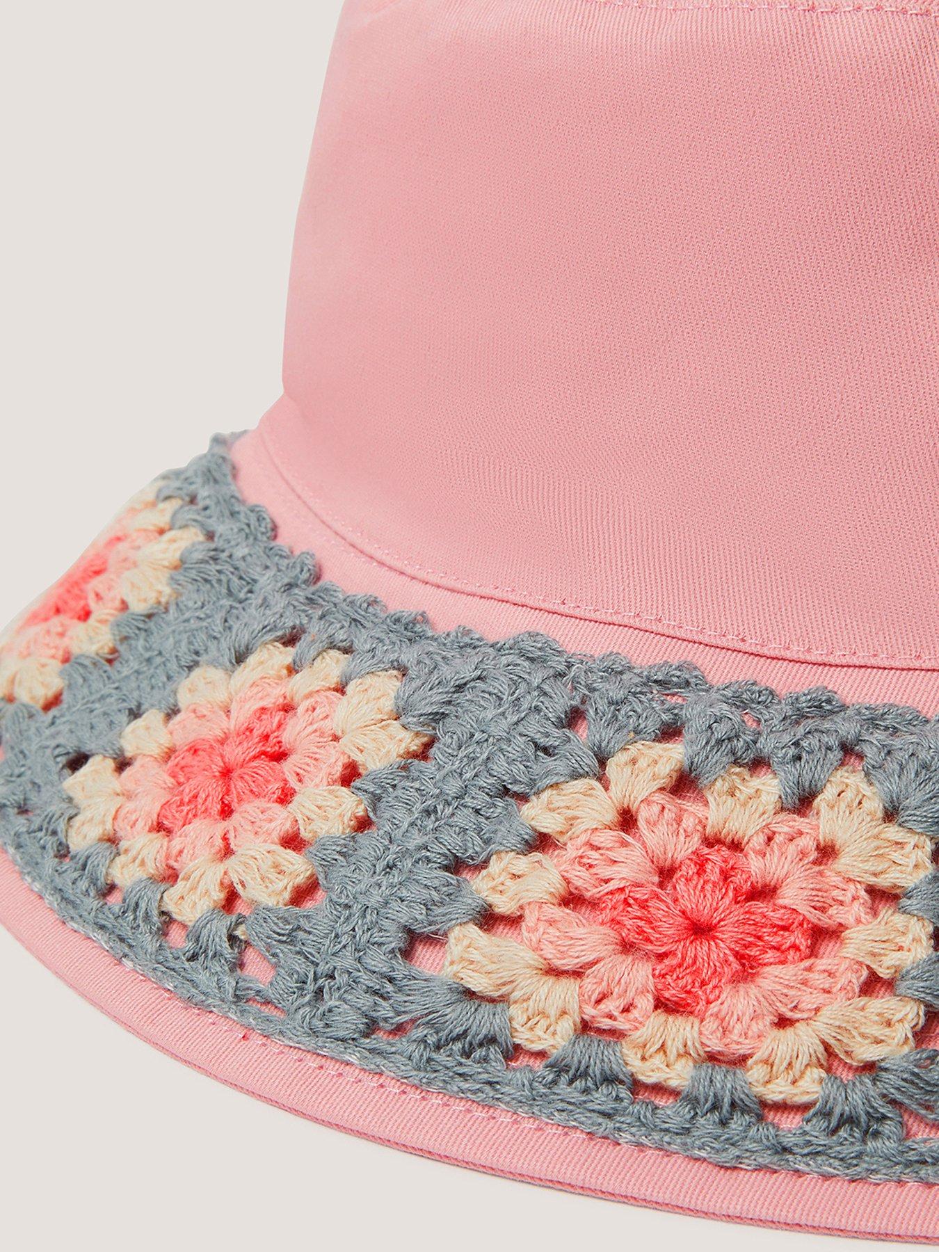 Image 2 of 2 of Monsoon Girls Pastel Crochet Bucket Hat - Multi