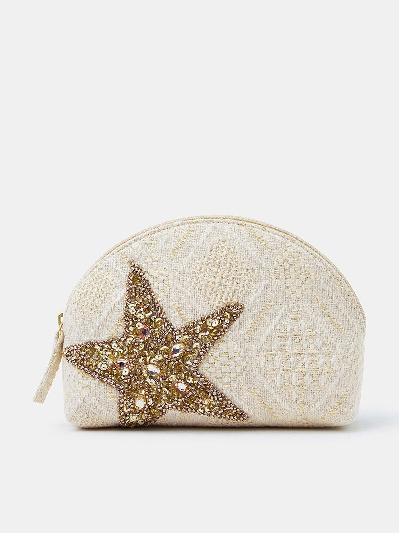 Accessorize Embellished Starfish Make Up Bag