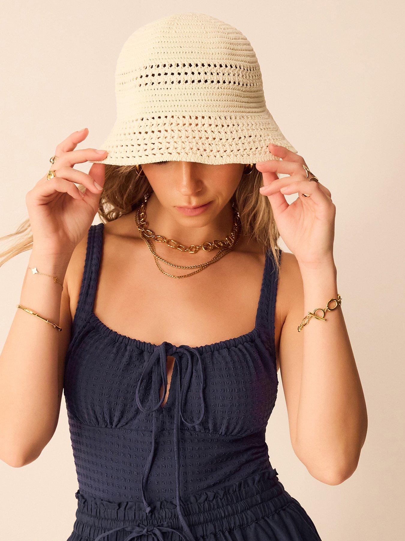 Image 2 of 3 of Accessorize Crochet Bucket Hat