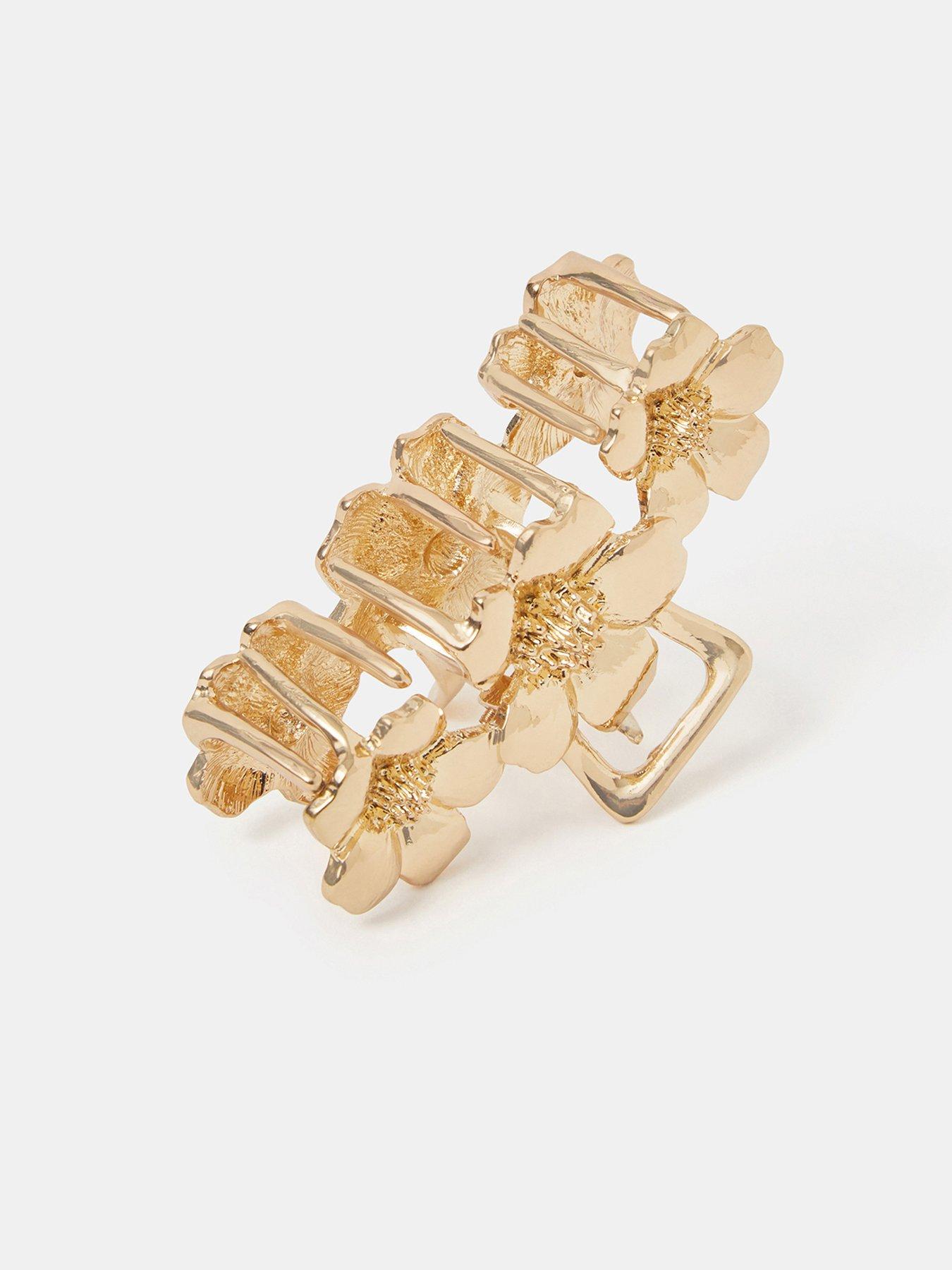 accessorize-floral-metal-claw-clipback