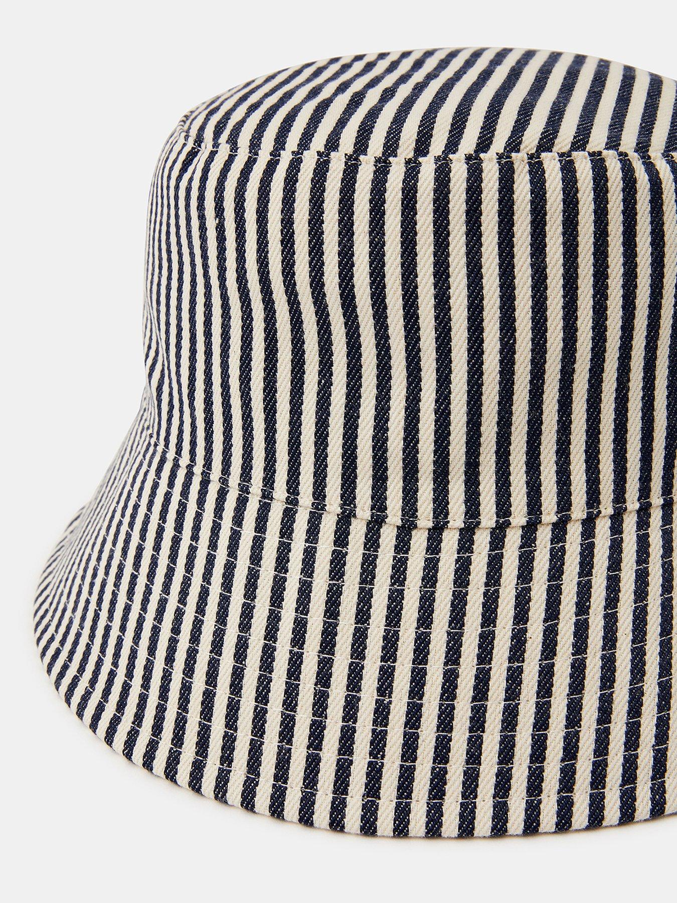 Image 3 of 3 of Accessorize Stripe Cotton Bucket Hat