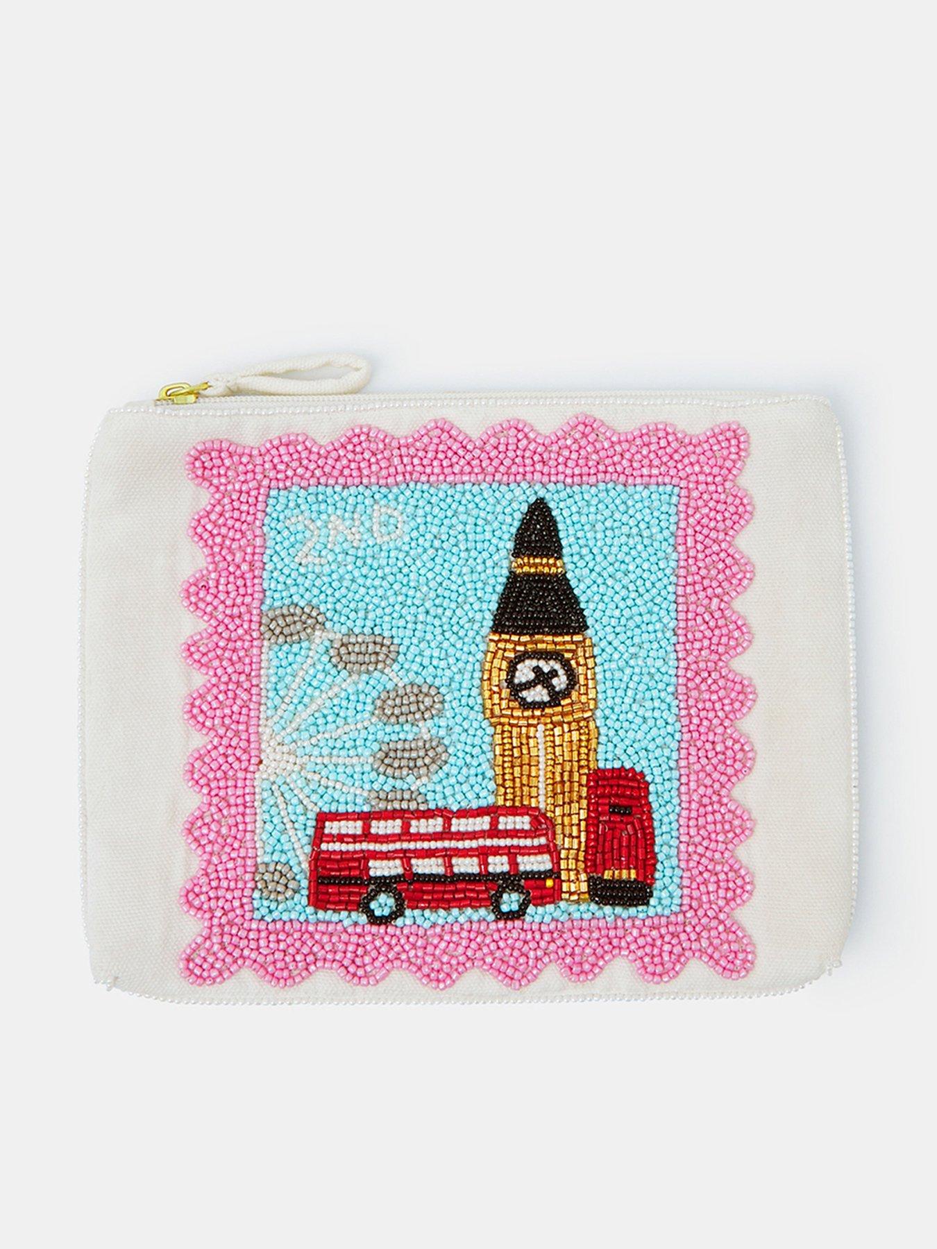 Accessorize Beaded London Stamp Pouch