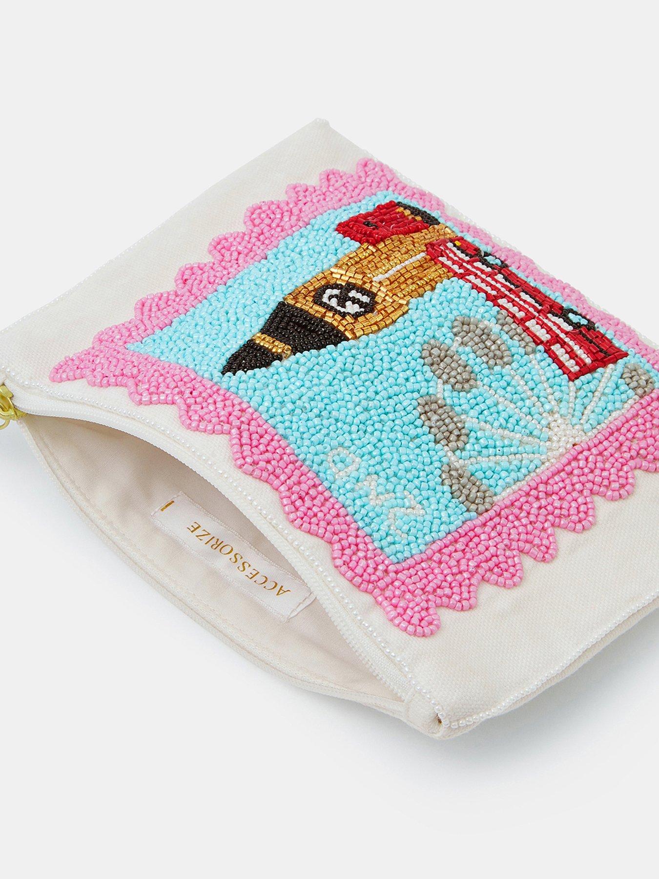 Image 2 of 3 of Accessorize Beaded London Stamp Pouch