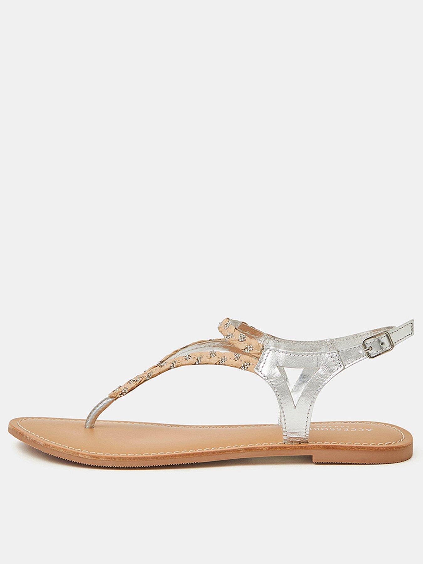 Image 1 of 4 of Accessorize Diamant&atilde;&copy; Braid Leather Sandals