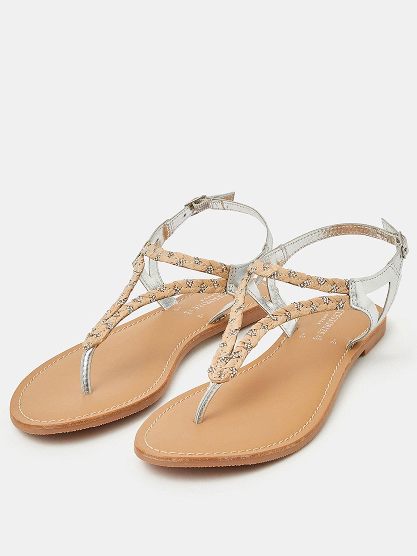Image 2 of 4 of Accessorize Diamant&atilde;&copy; Braid Leather Sandals
