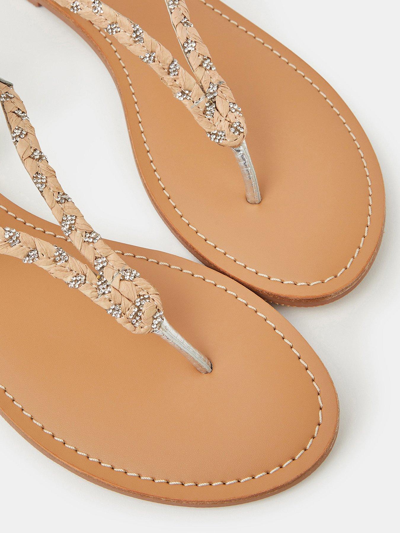 Image 3 of 4 of Accessorize Diamant&atilde;&copy; Braid Leather Sandals