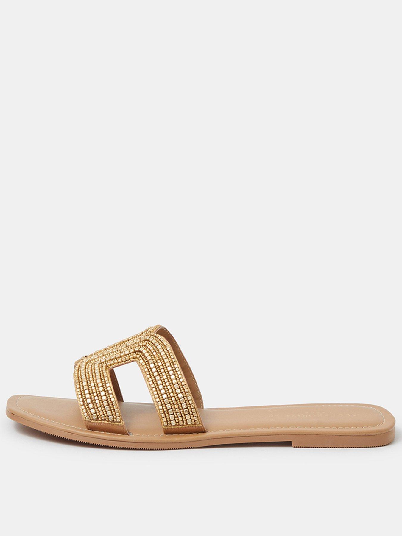 Accessorize Beaded Cut Out Sandals