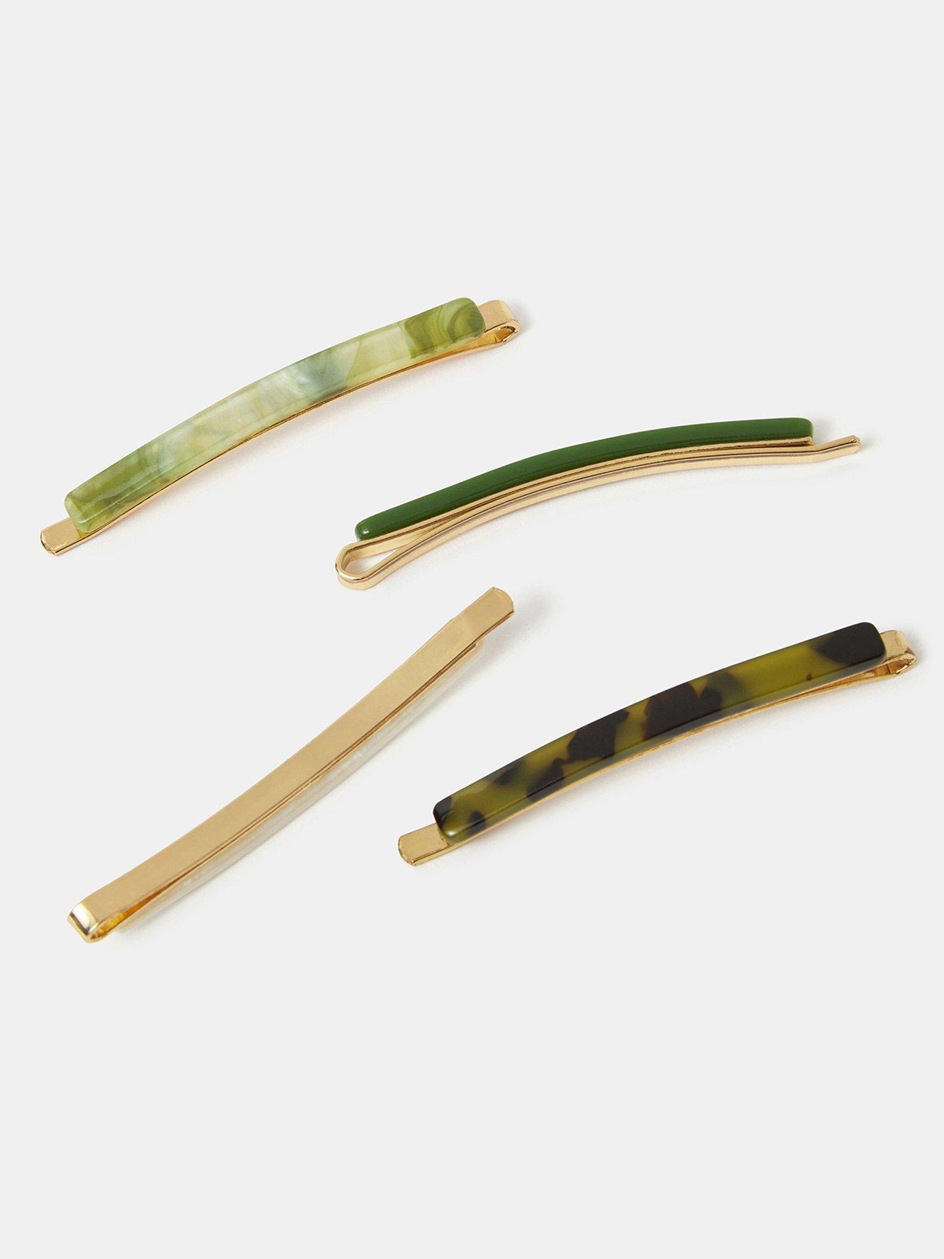 Image 2 of 2 of Accessorize 4-pack Marble Resin Hair Slides