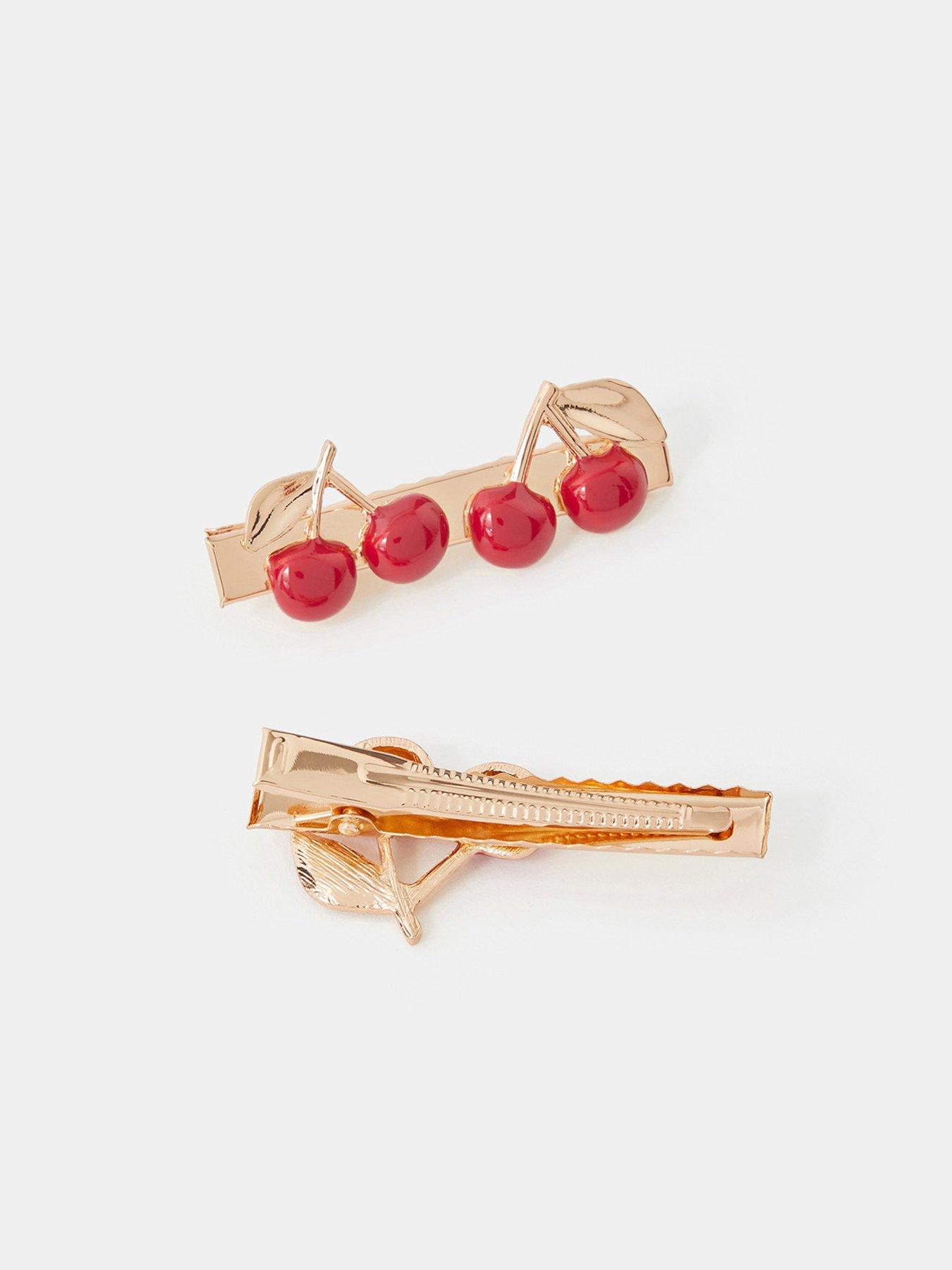 Image 3 of 3 of Accessorize 2-pack Cherry Salon Hair Clips