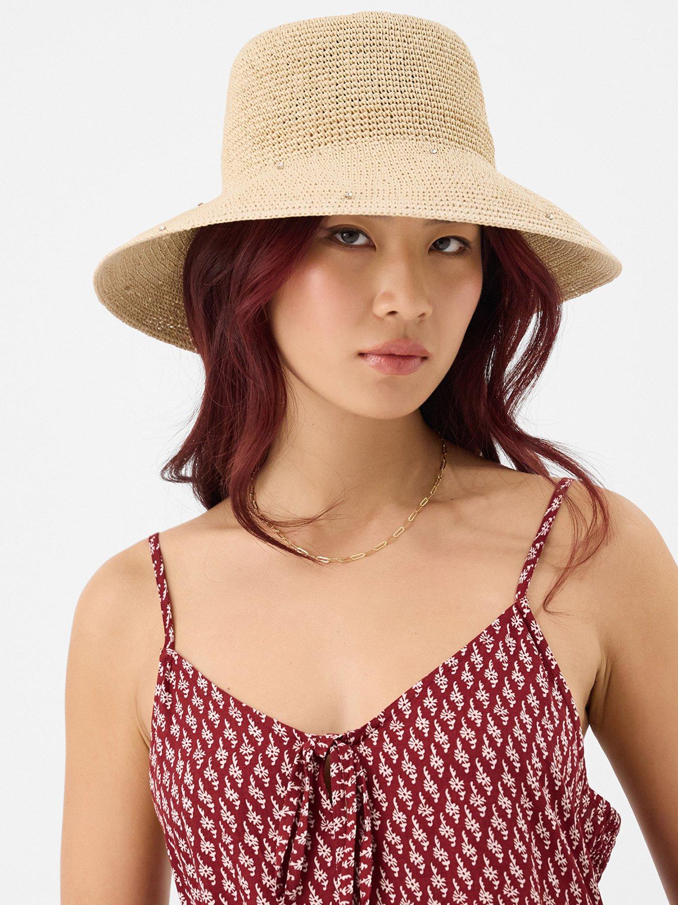 Image 2 of 3 of Accessorize Diamant&atilde;&copy; Straw Bucket Hat