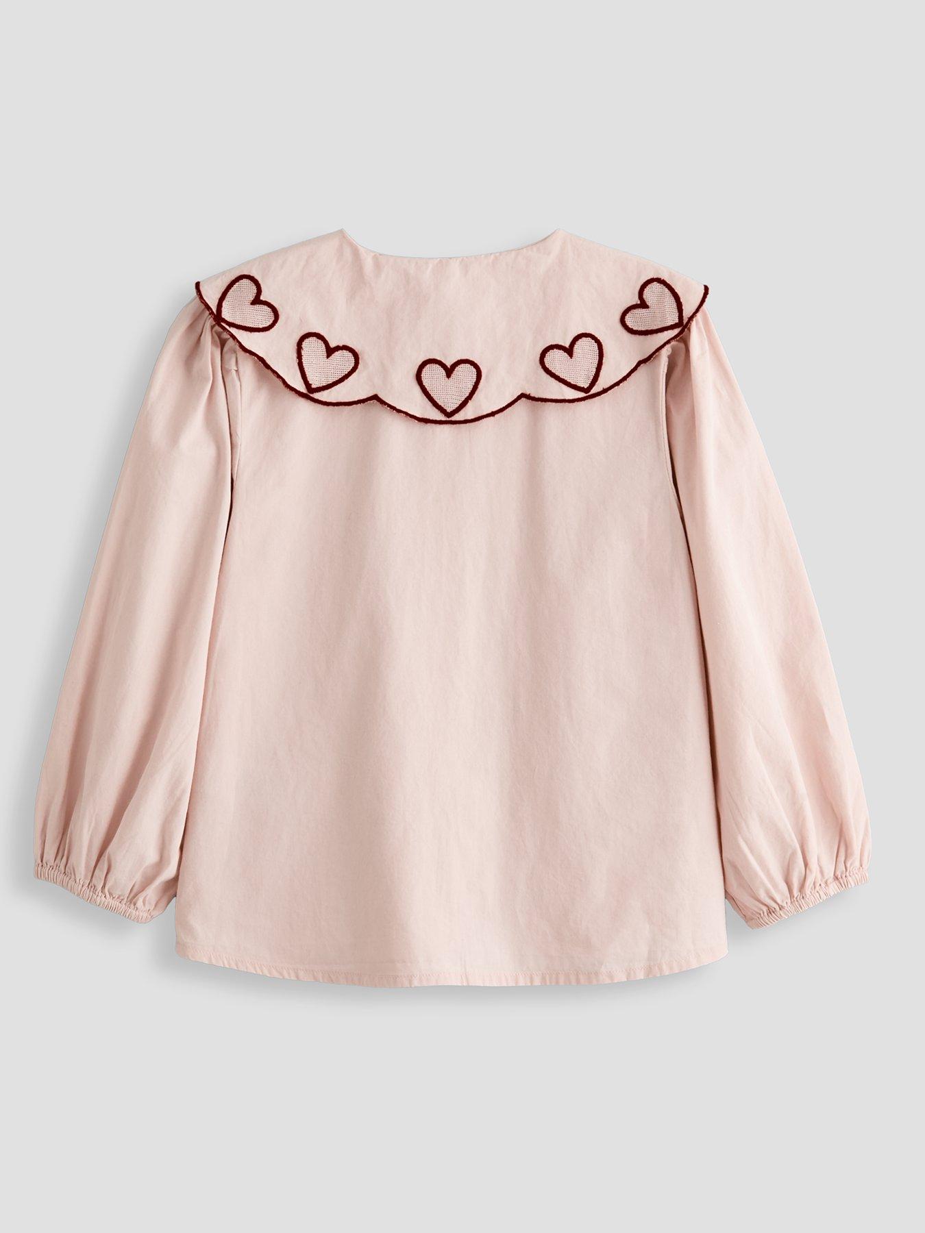 Image 2 of 4 of The Very Collection Girls Heart Collar Blouse - Pink