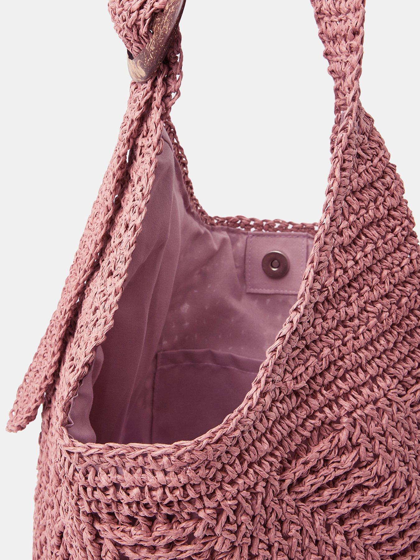 Image 4 of 5 of Accessorize Slouchy Raffia Crossbody Bag