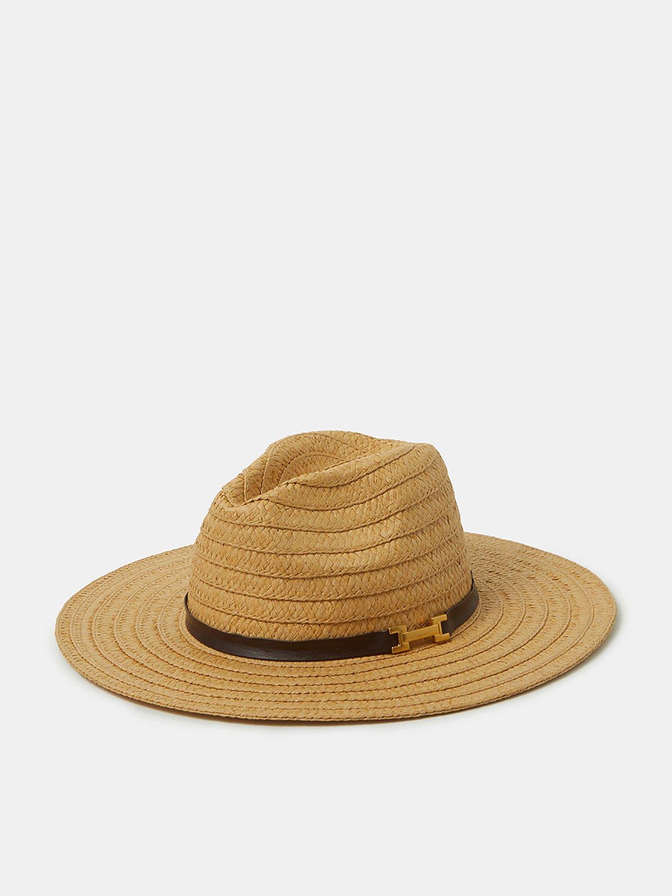 Image 1 of 4 of Accessorize Woven Fedora Hat