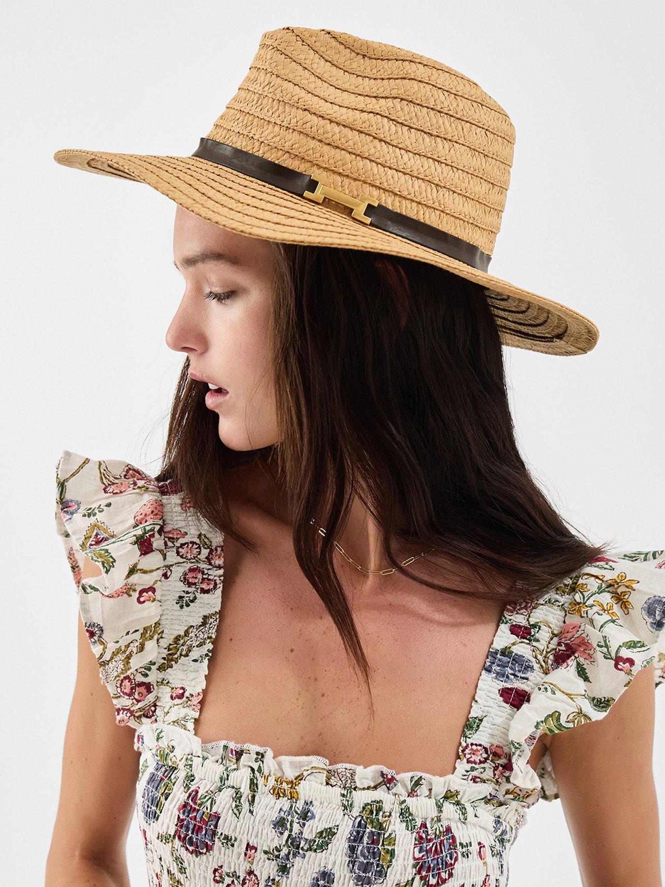 Image 2 of 4 of Accessorize Woven Fedora Hat