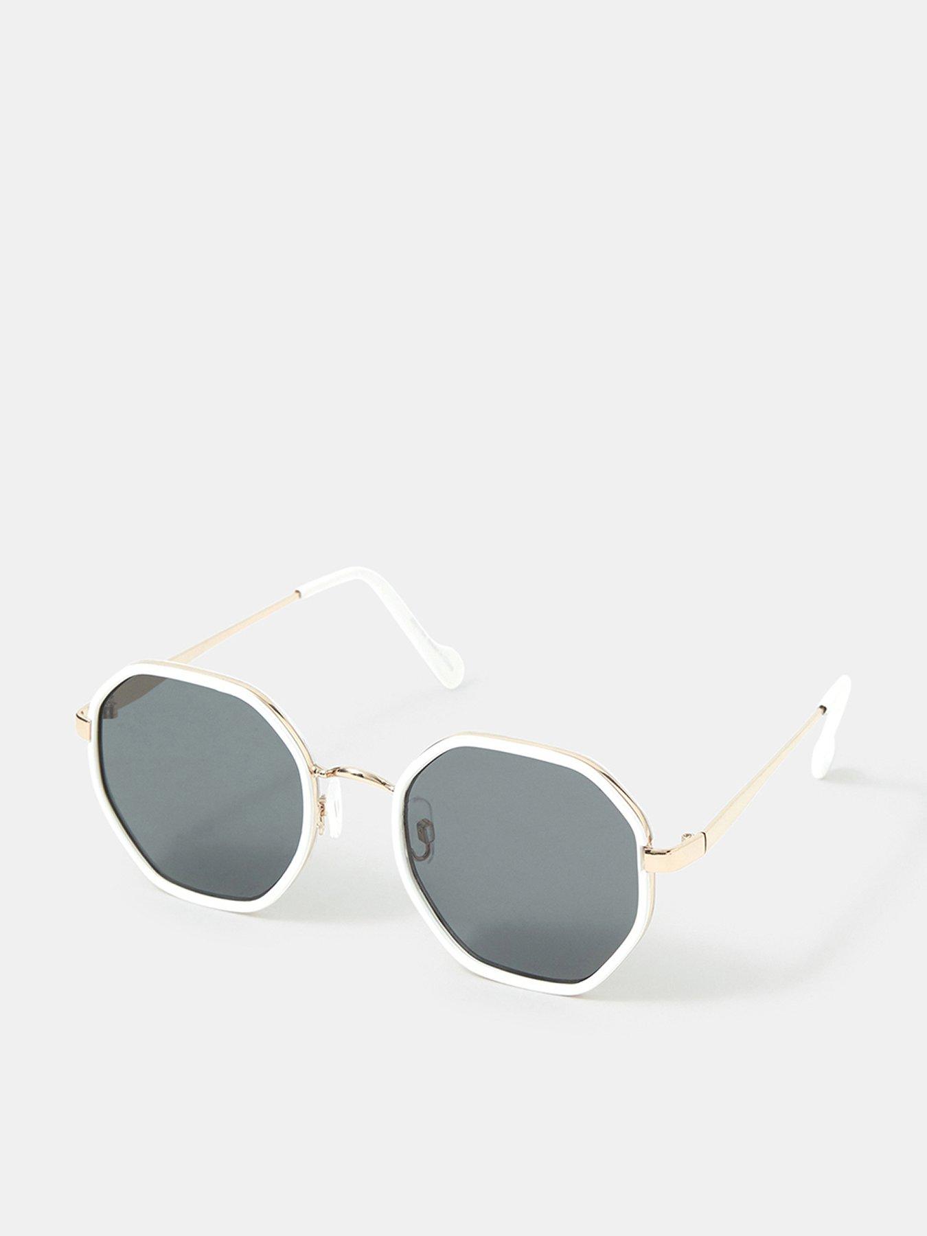 Accessorize Mono Hexagonal Sunglasses