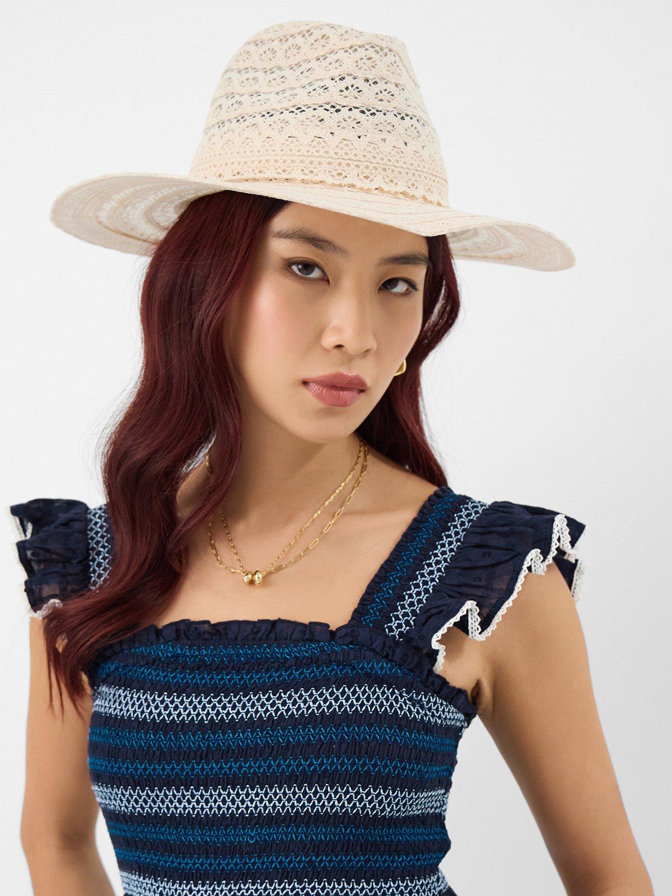 Image 2 of 4 of Accessorize Lace Fedora Hat