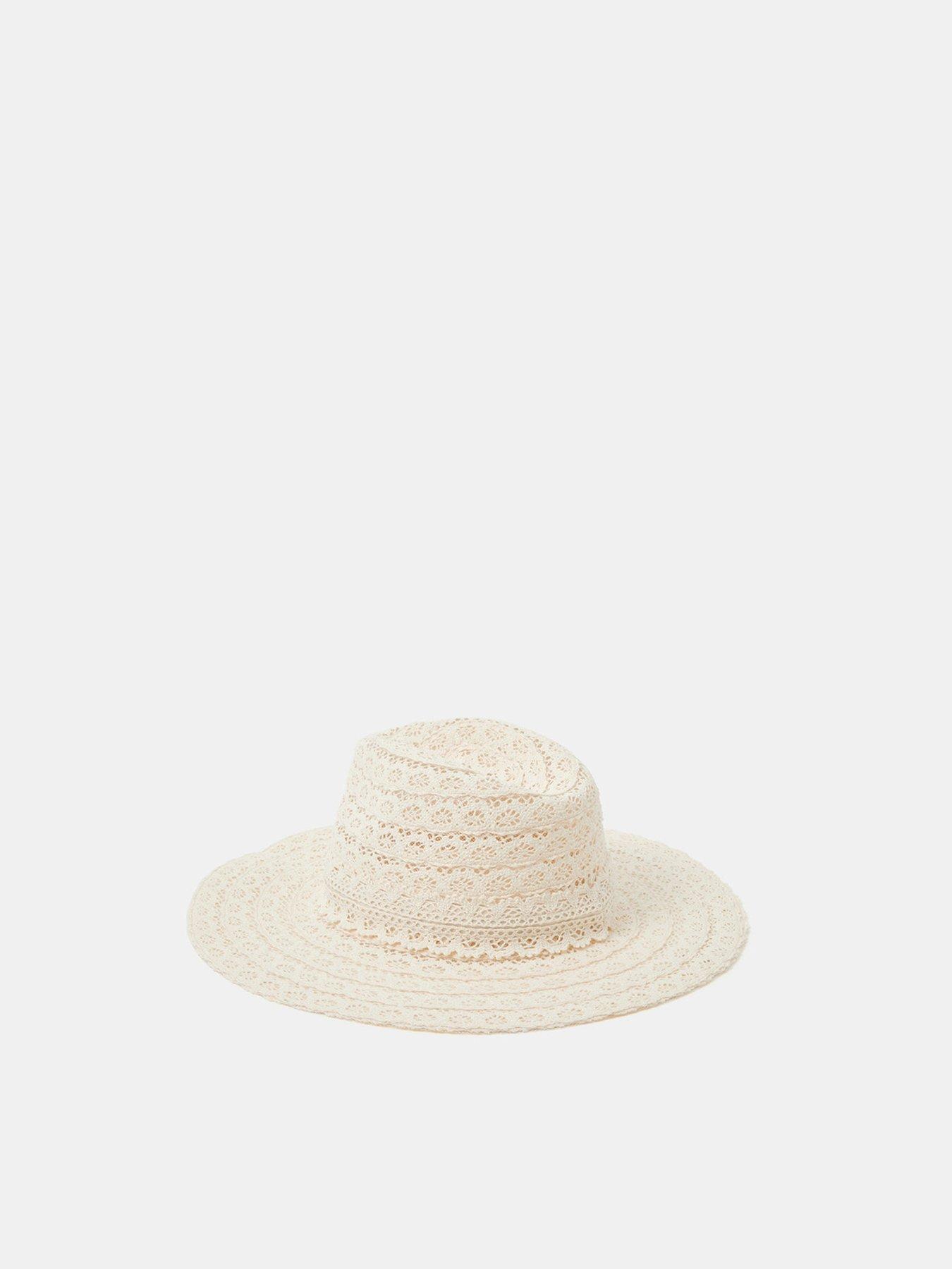Image 3 of 4 of Accessorize Lace Fedora Hat