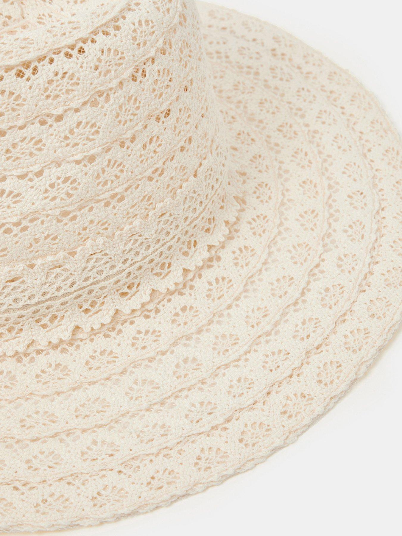 Image 4 of 4 of Accessorize Lace Fedora Hat