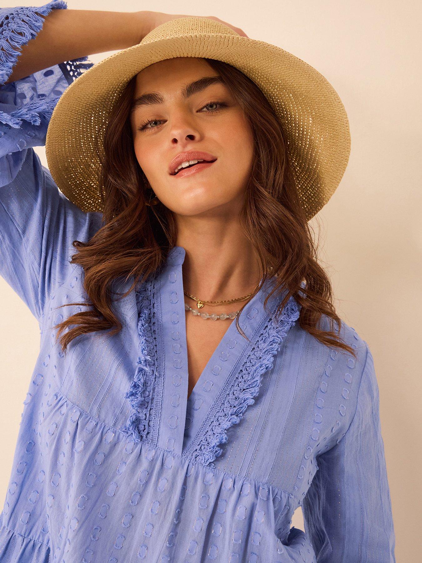 accessorize-flute-sleeve-dobby-beach-dressback