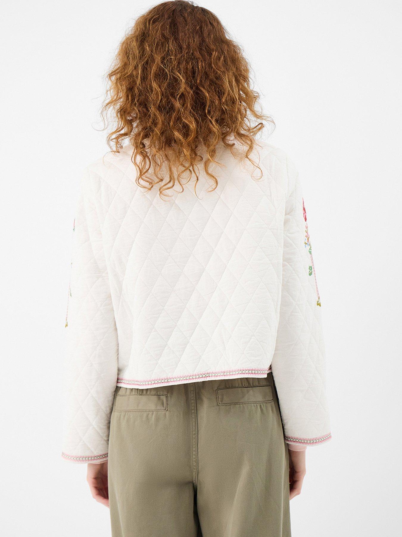 Image 2 of 4 of Accessorize Floral Embroidered Quilted Jacket