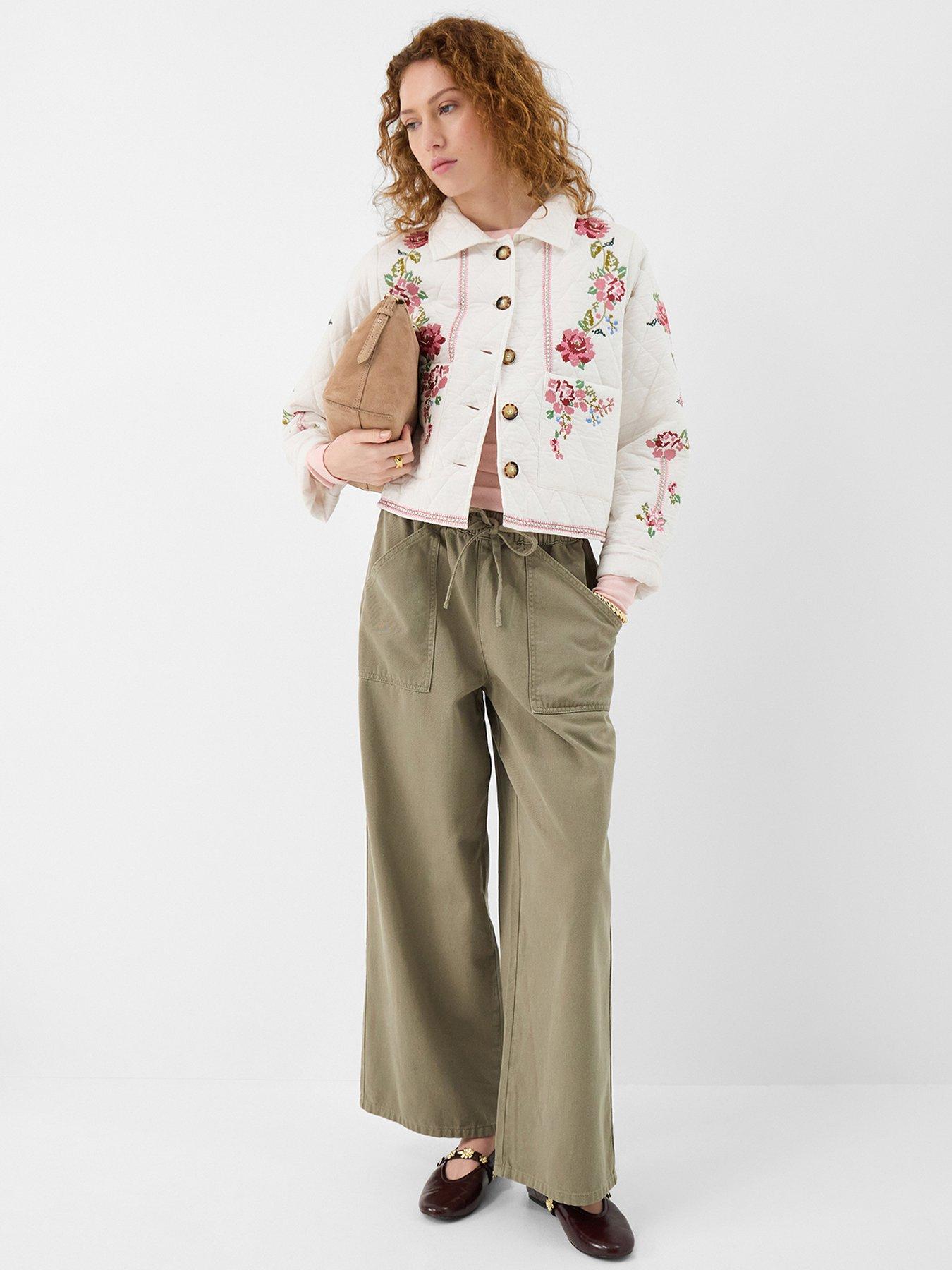 Image 3 of 4 of Accessorize Floral Embroidered Quilted Jacket