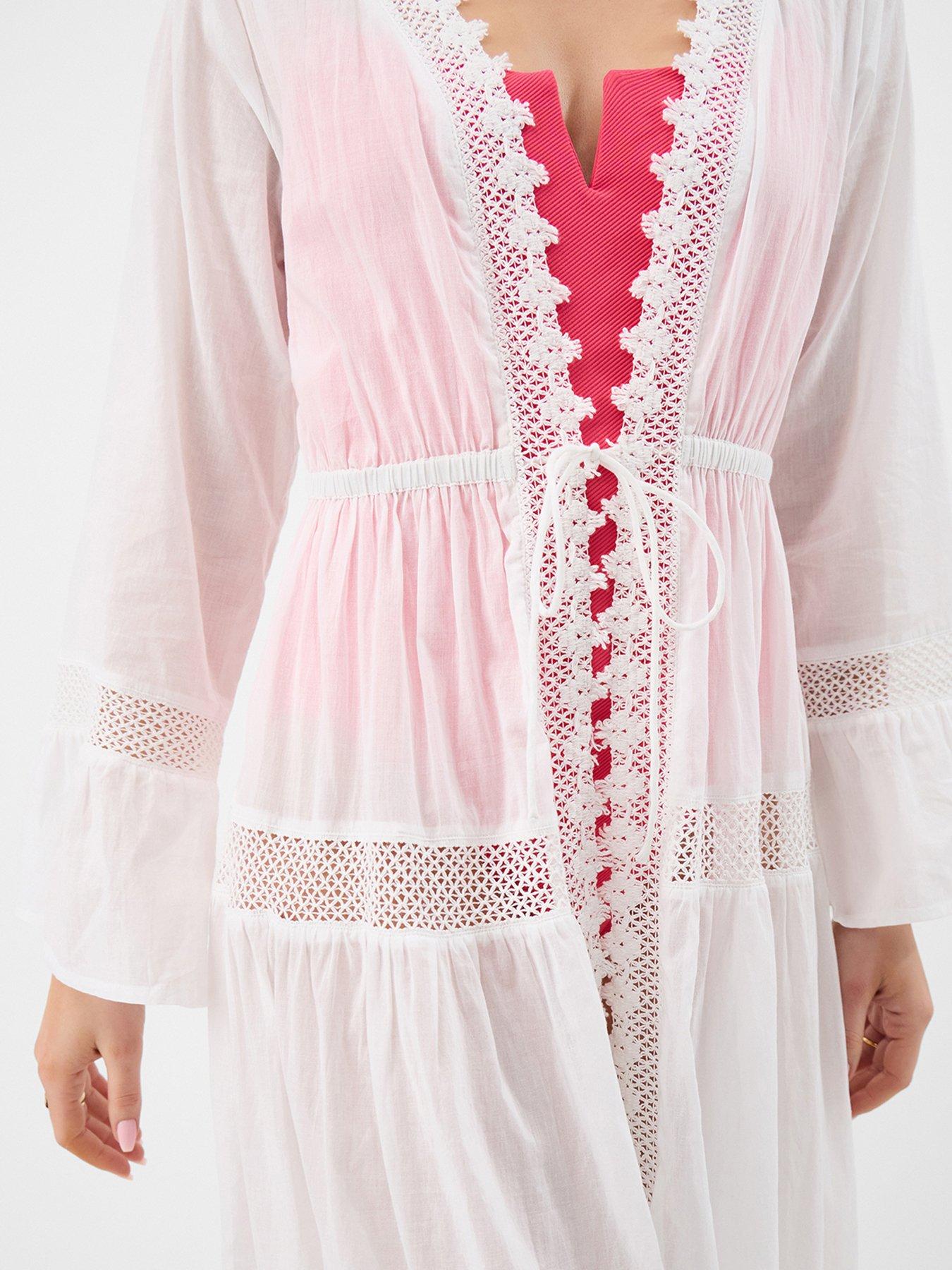Image 4 of 5 of Accessorize Puff Sleeve Tie Front Blouse