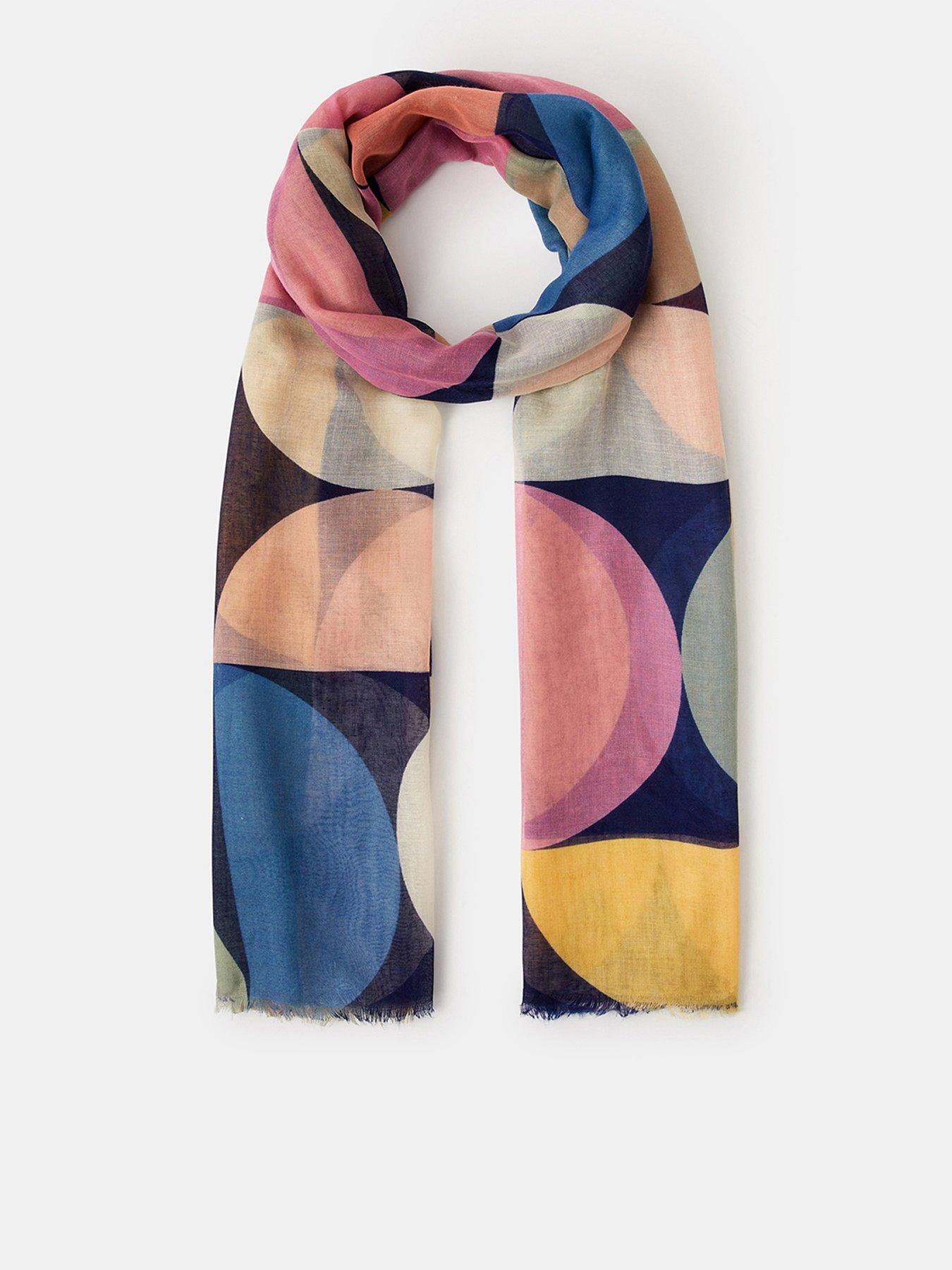 Image 1 of 3 of Accessorize Lightweight Retro Spot Scarf