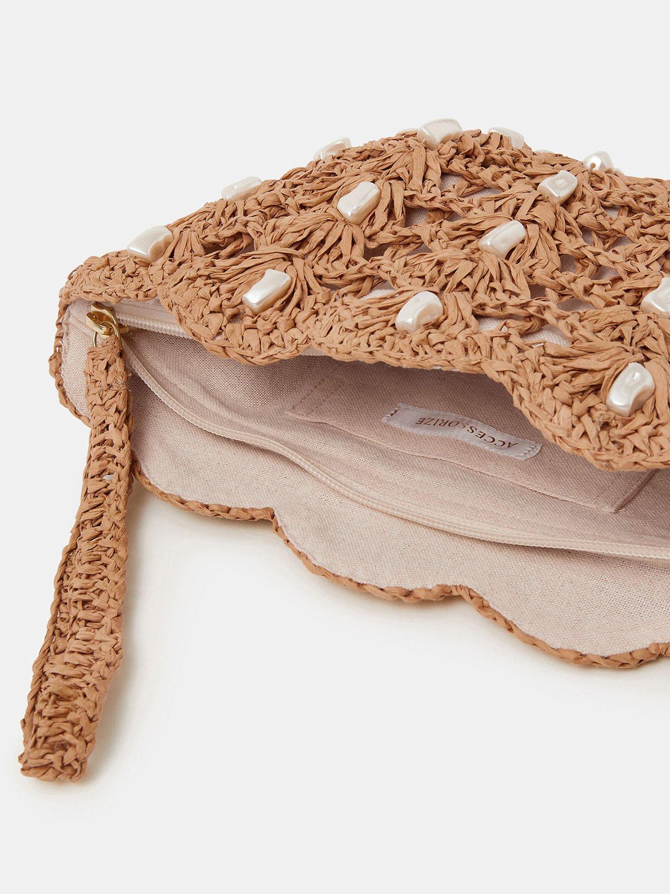 Image 4 of 6 of Accessorize Pearl Shell Wristlet Bag