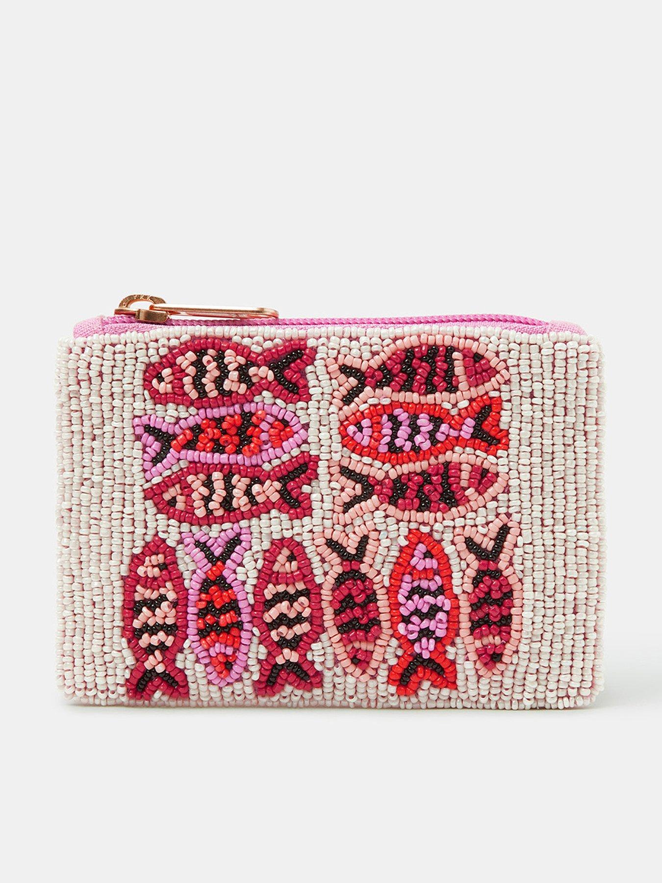 Image 1 of 3 of Accessorize Fish Beaded Coin Purse