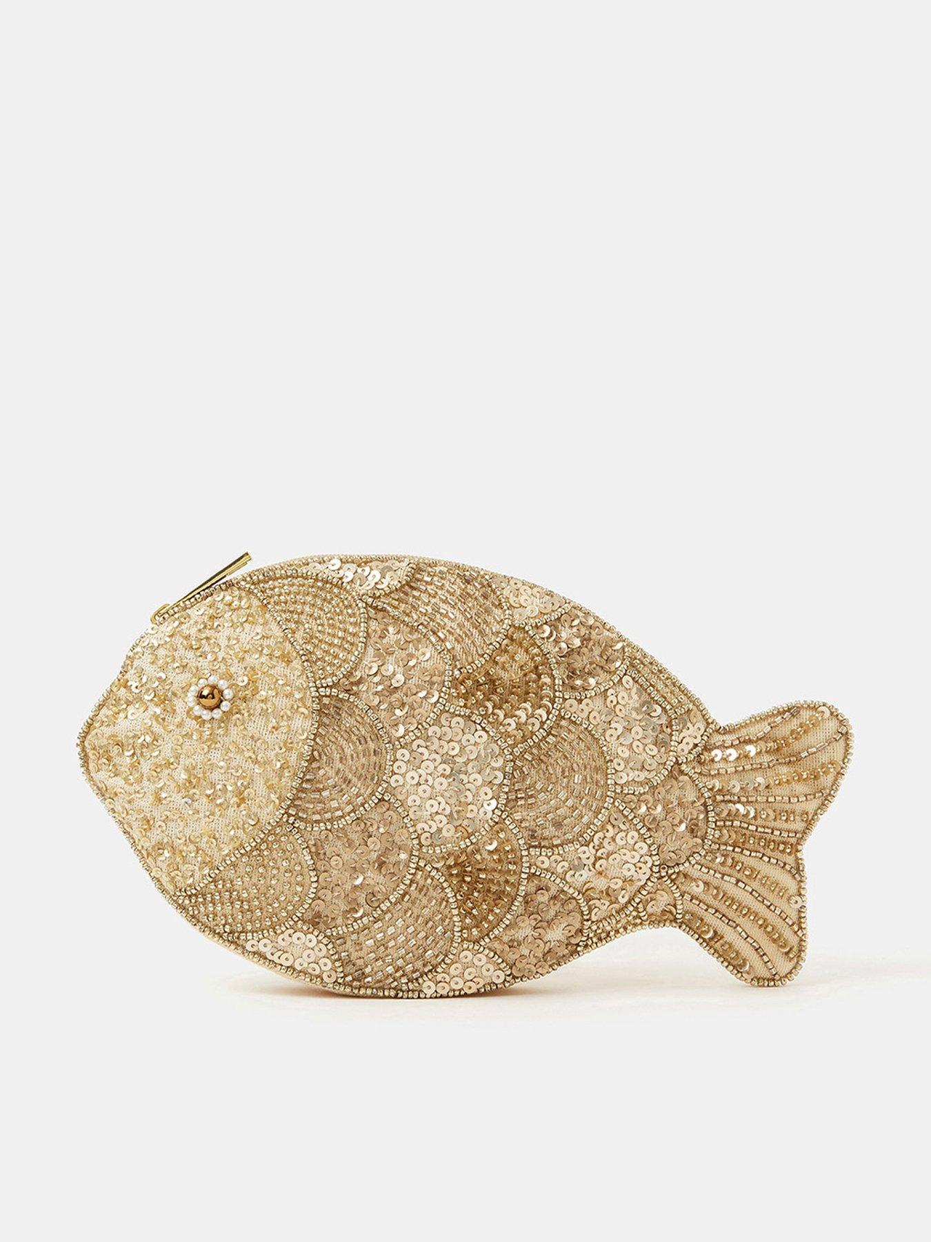 Accessorize Beaded Fish Pouch