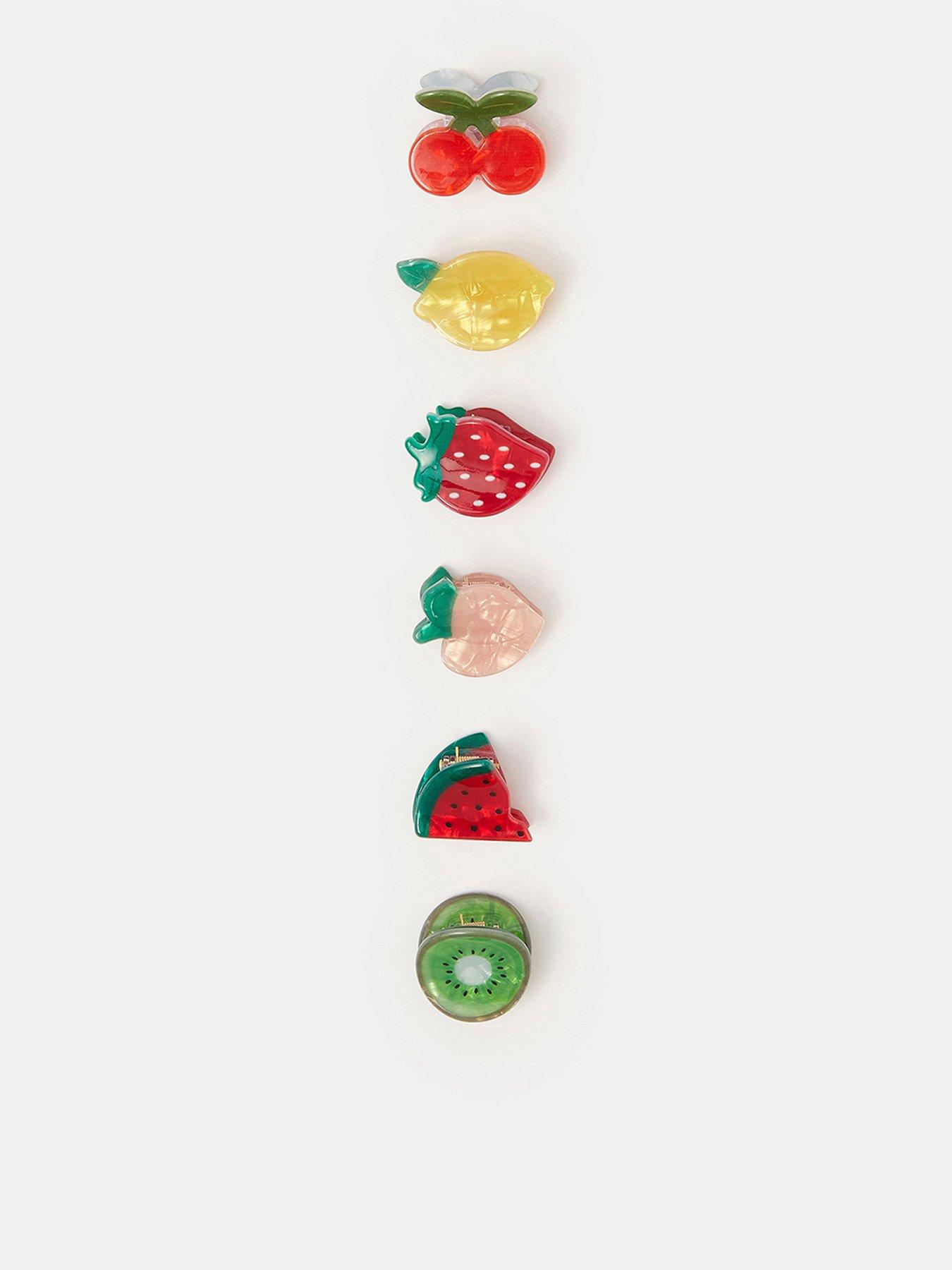 Image 1 of 3 of Accessorize 6-pack Mini Fruit Claw Clips
