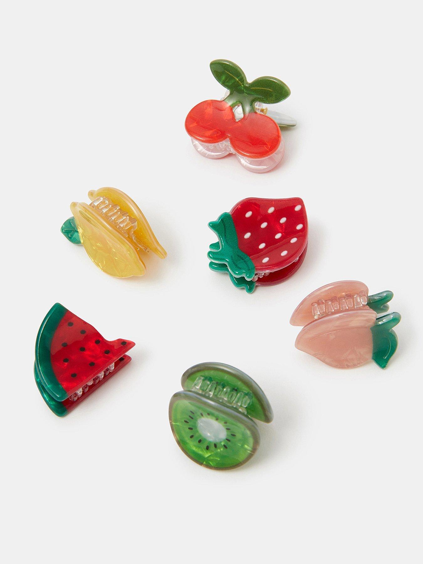Image 3 of 3 of Accessorize 6-pack Mini Fruit Claw Clips