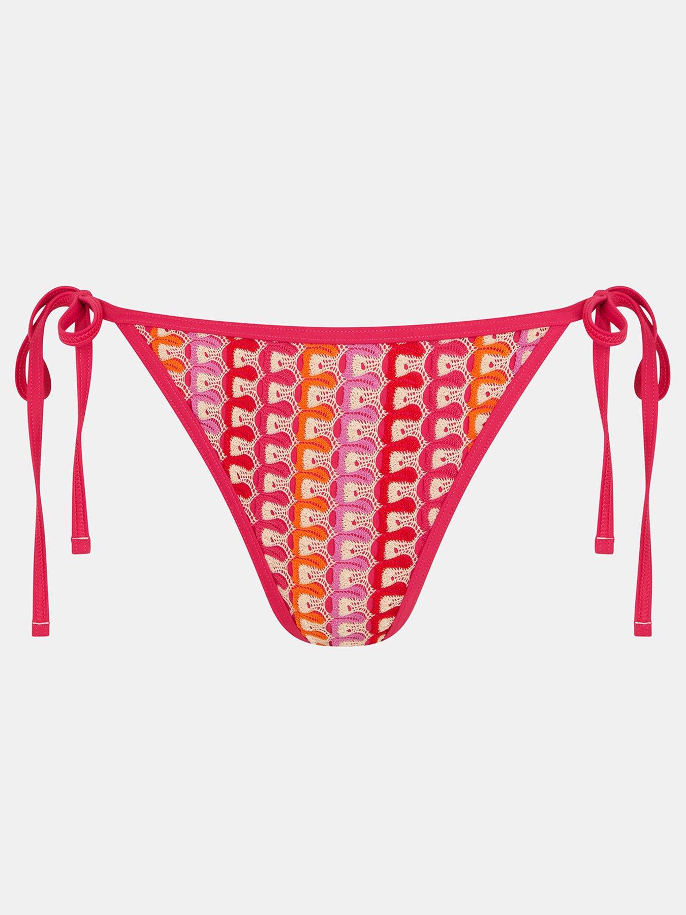 Image 3 of 5 of Accessorize Crochet Side Tie Bikini Bottoms