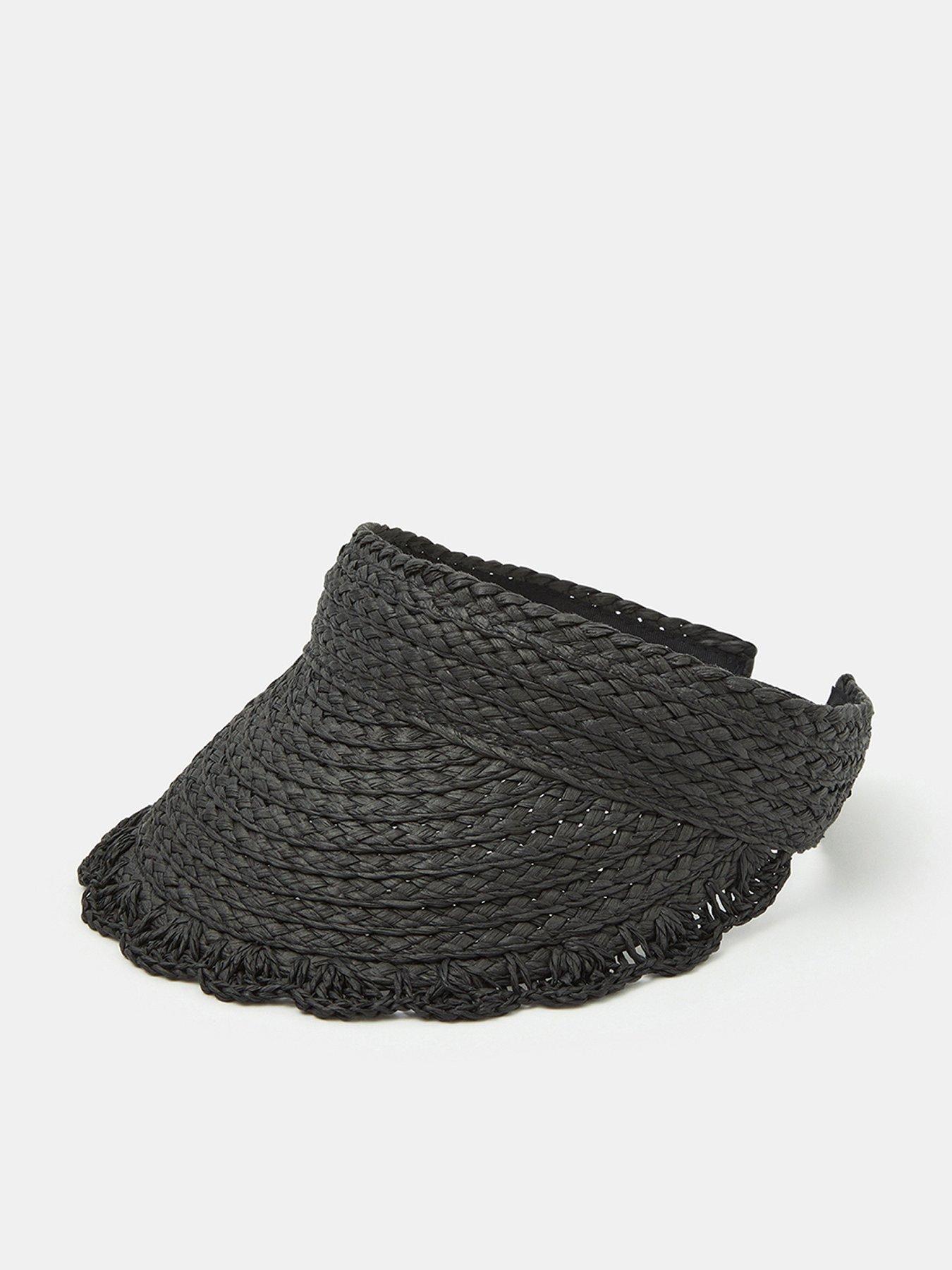Accessorize Woven Scallop Trim Sun Visor