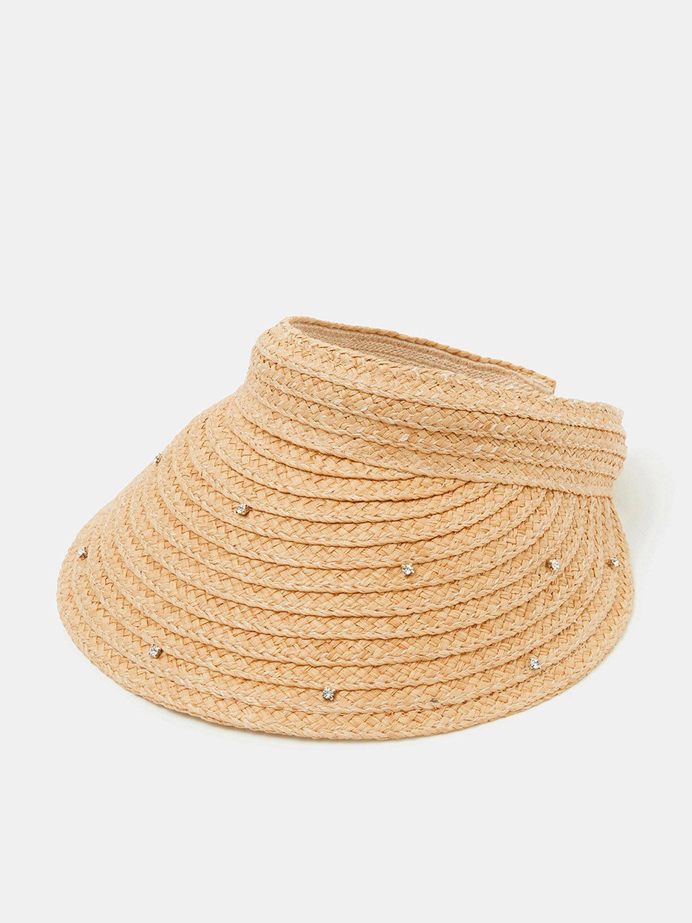 accessorize-diamantatildecopy-embellished-woven-sun-visorfront