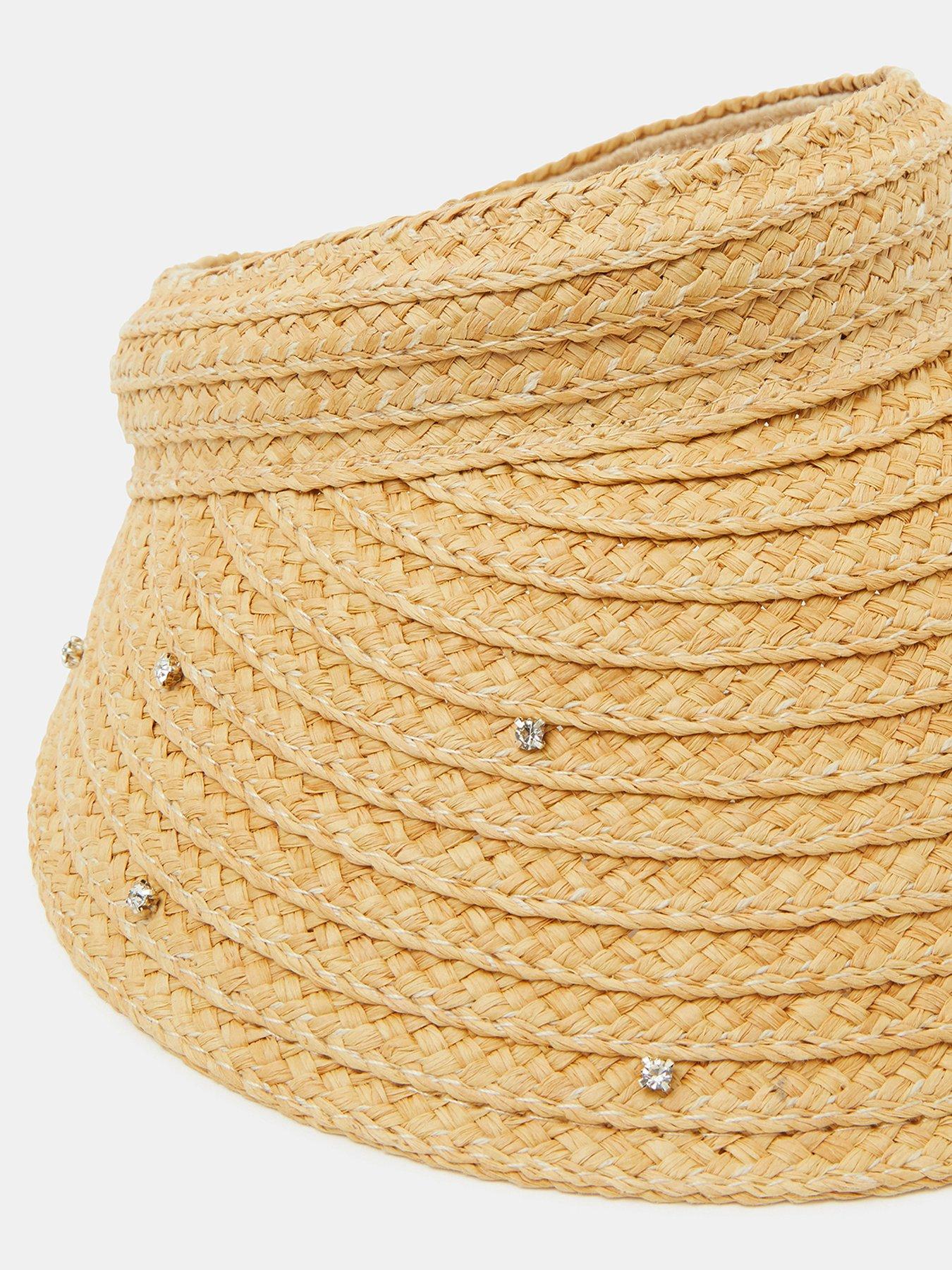 accessorize-diamantatildecopy-embellished-woven-sun-visoroutfit