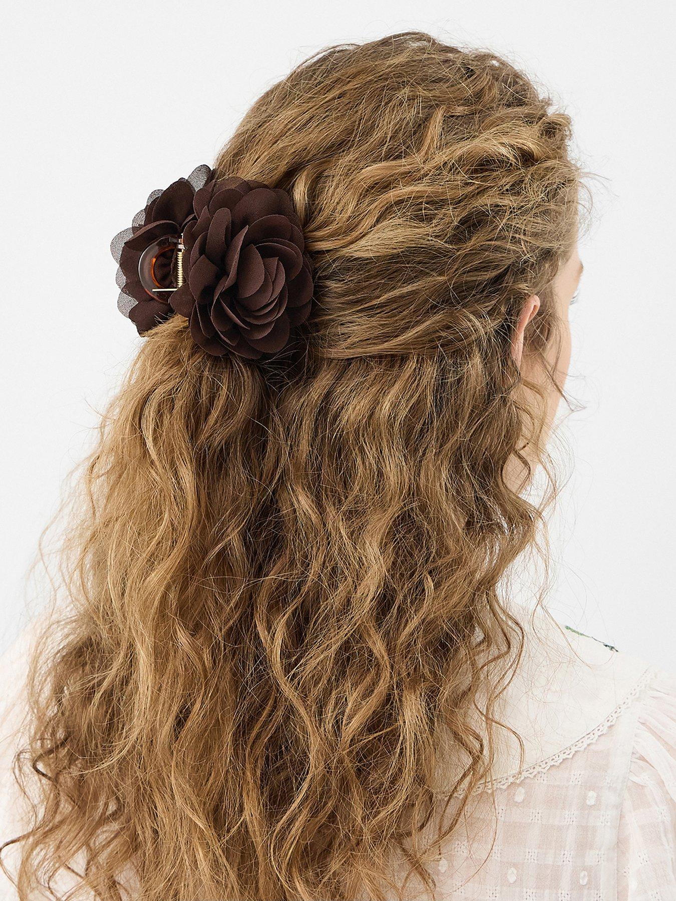 Image 2 of 2 of Accessorize Chiffon Flower Claw Clip