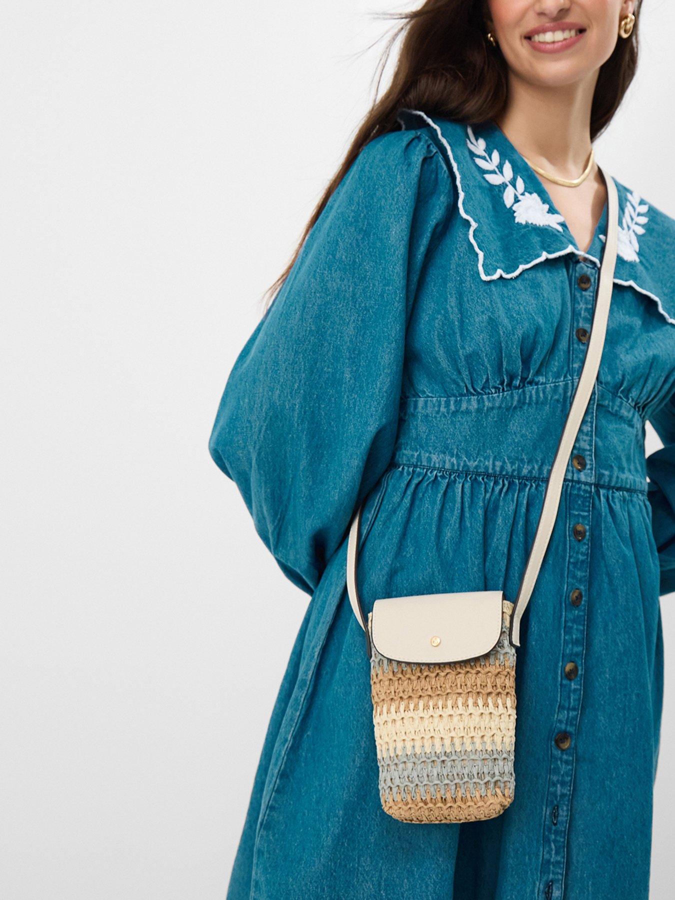 Image 2 of 5 of Accessorize Raffia Phone Bag