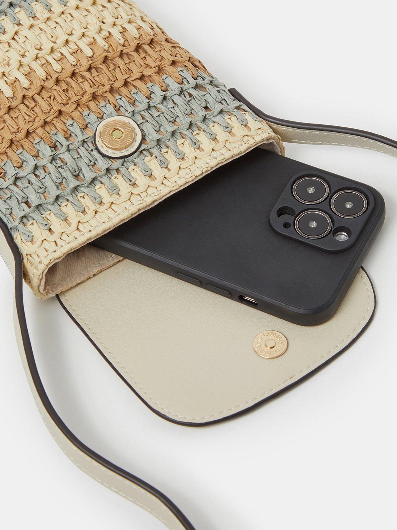 Image 4 of 5 of Accessorize Raffia Phone Bag