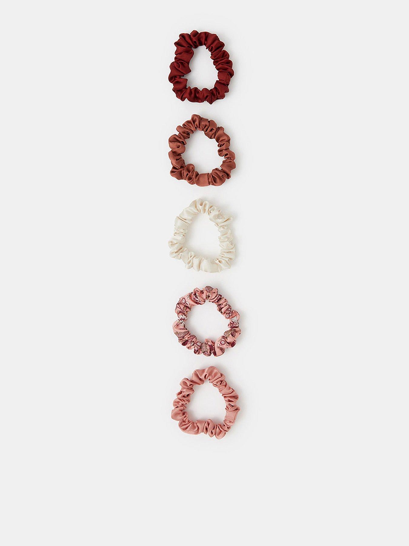 Accessorize 5-pack Skinny Satin Hair Scrunchies
