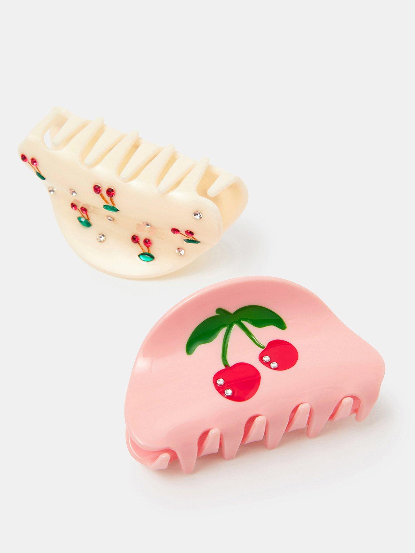 accessorize-2-pack-cherry-gem-claw-clipsback