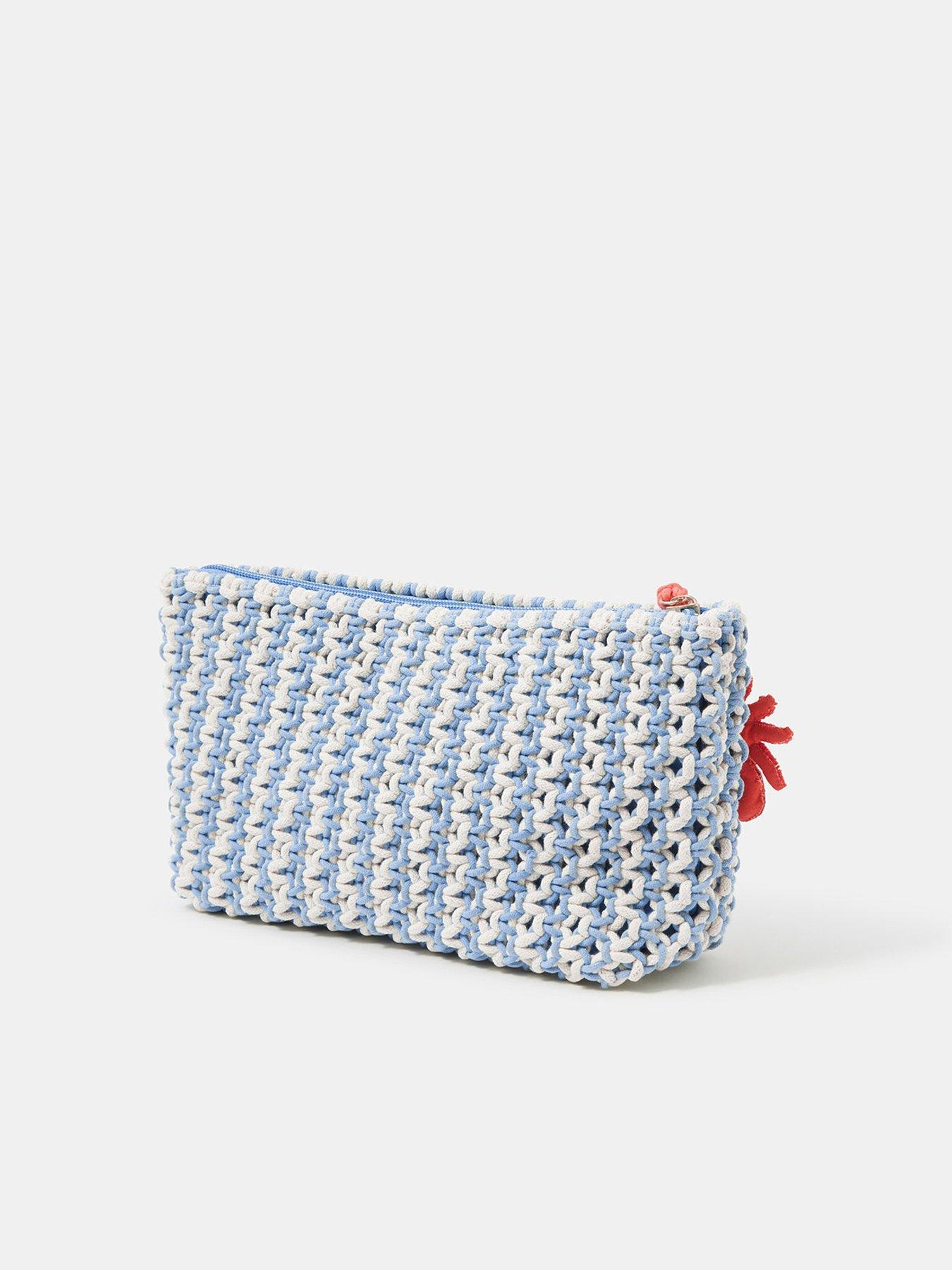 Image 3 of 5 of Accessorize Crab Charm Macrame Clutch Bag