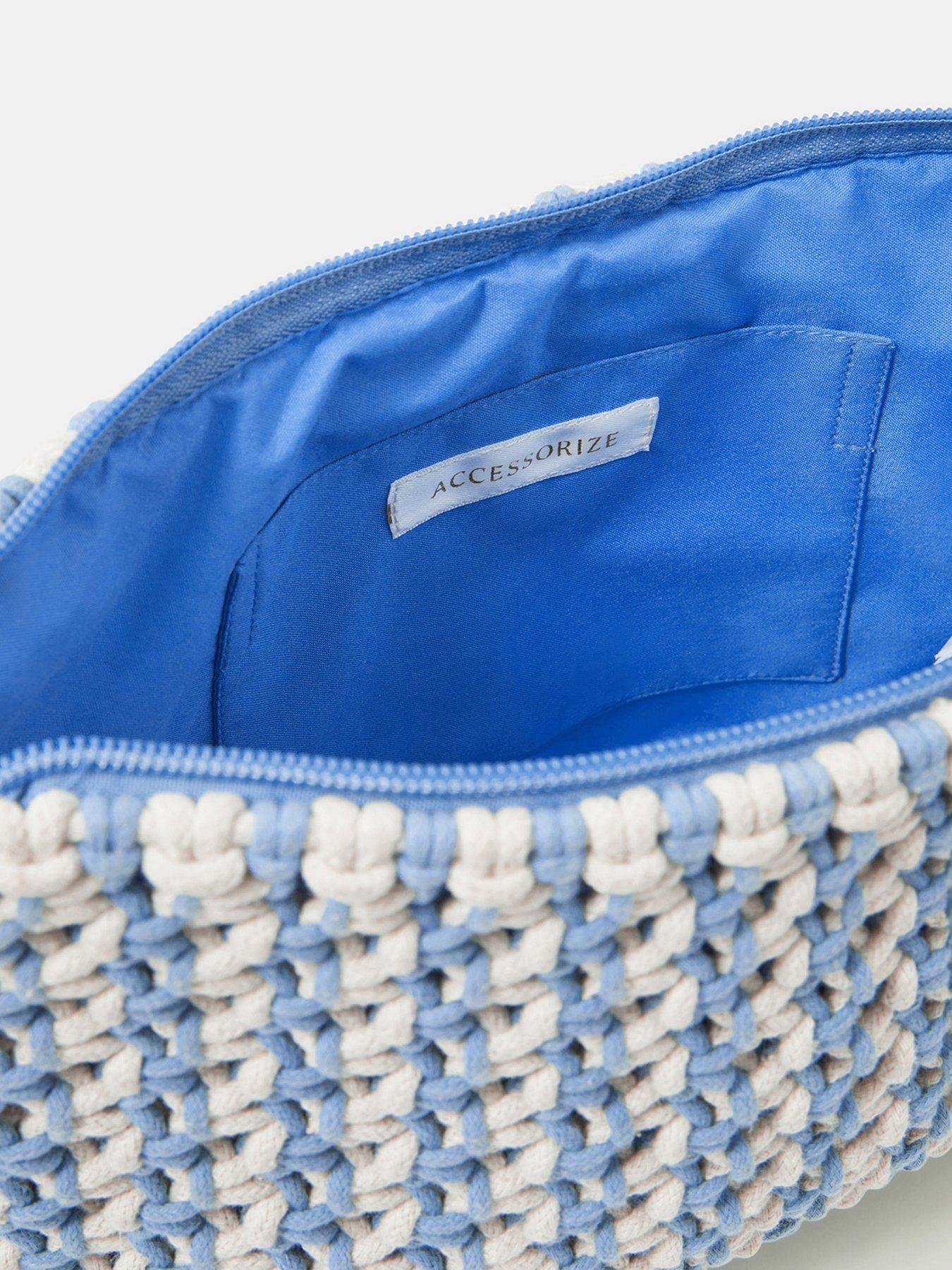 Image 4 of 5 of Accessorize Crab Charm Macrame Clutch Bag