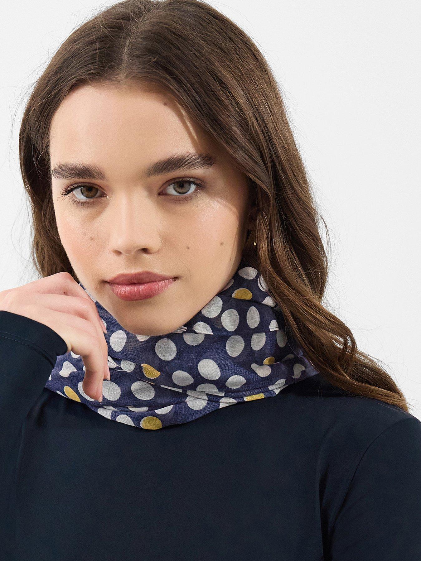 Image 2 of 3 of Accessorize Lightweight Polka Dot Scarf