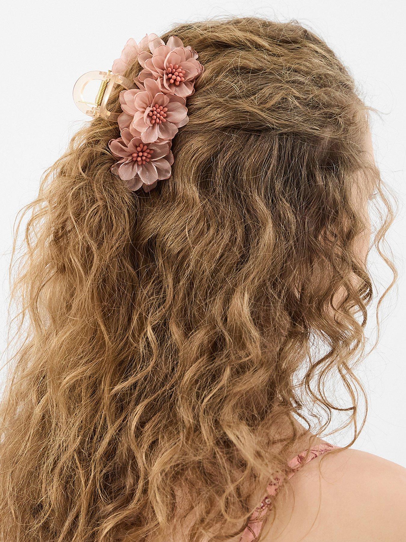 Image 2 of 3 of Accessorize Chiffon Flower Claw Clip