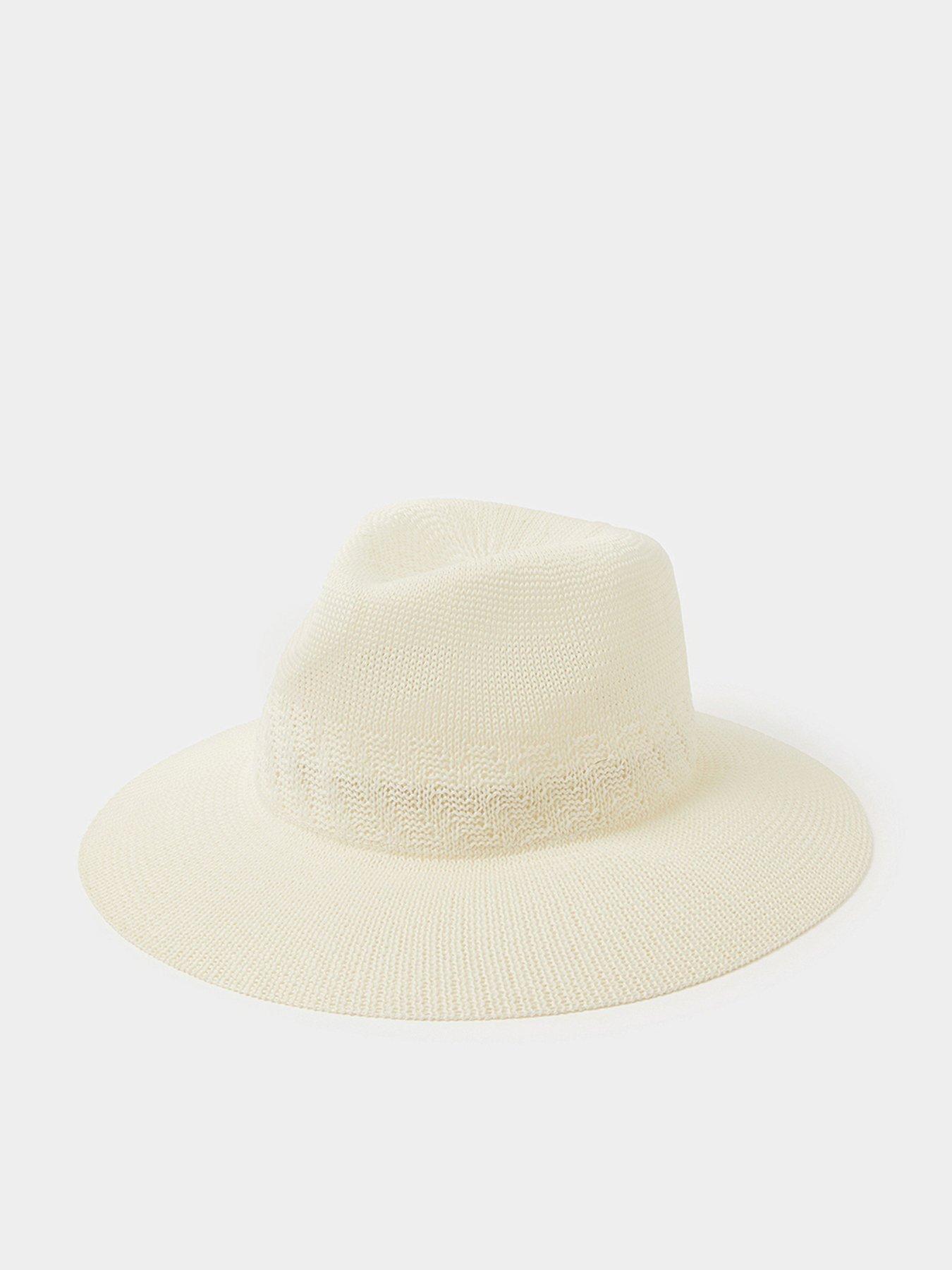 Image 1 of 3 of Accessorize Woven Fedora Hat