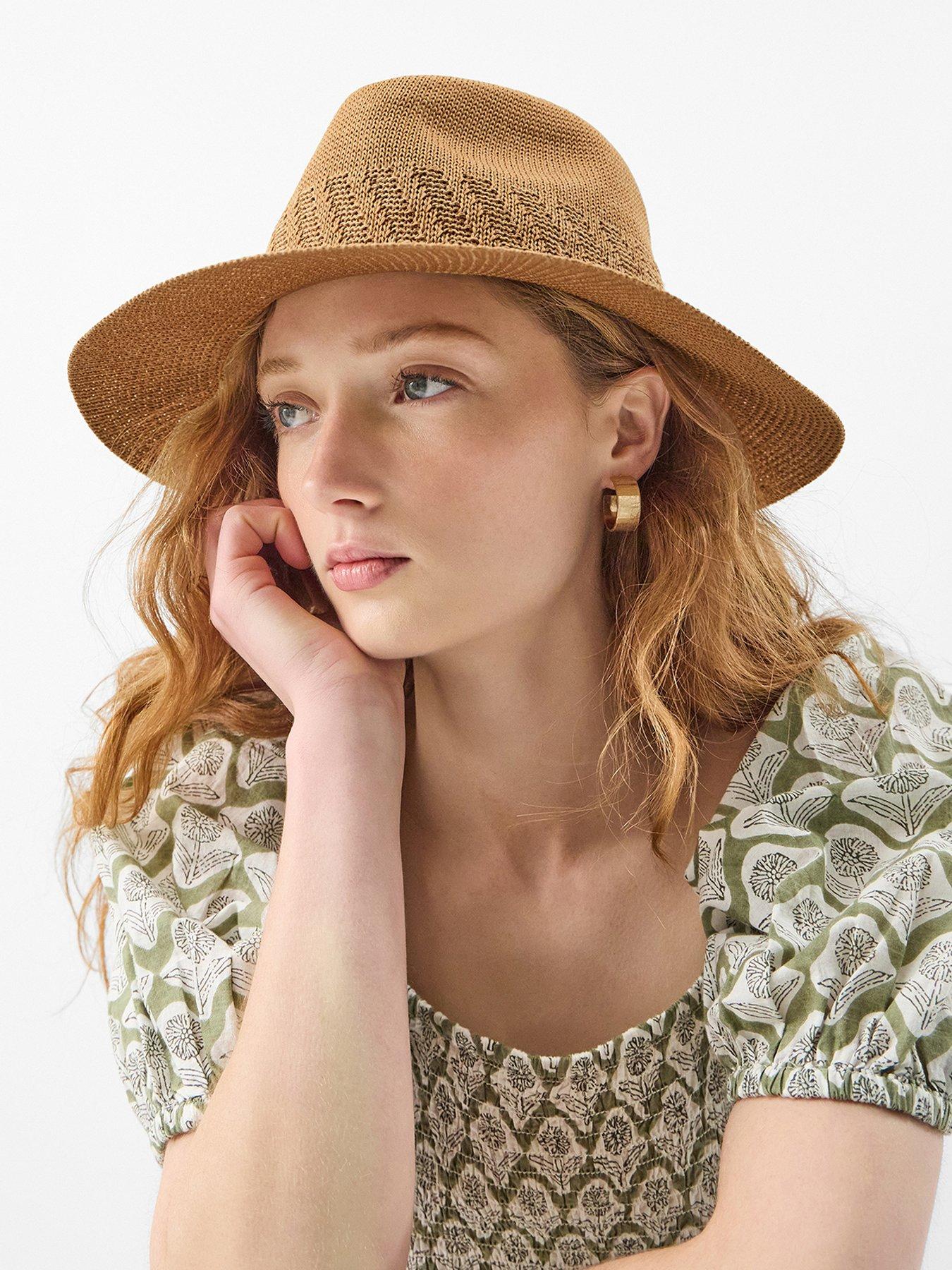 Image 2 of 4 of Accessorize Woven Fedora Hat